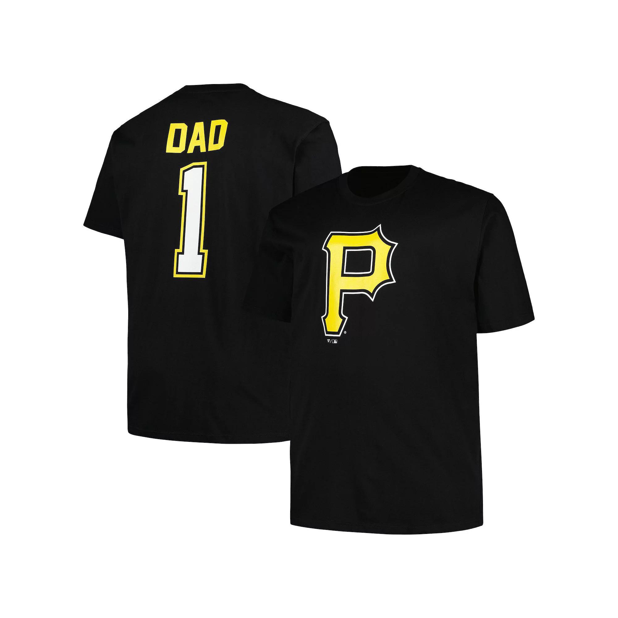 Men's Profile Black Pittsburgh Pirates Big & Tall #1 Dad T-Shirt,  Product Image