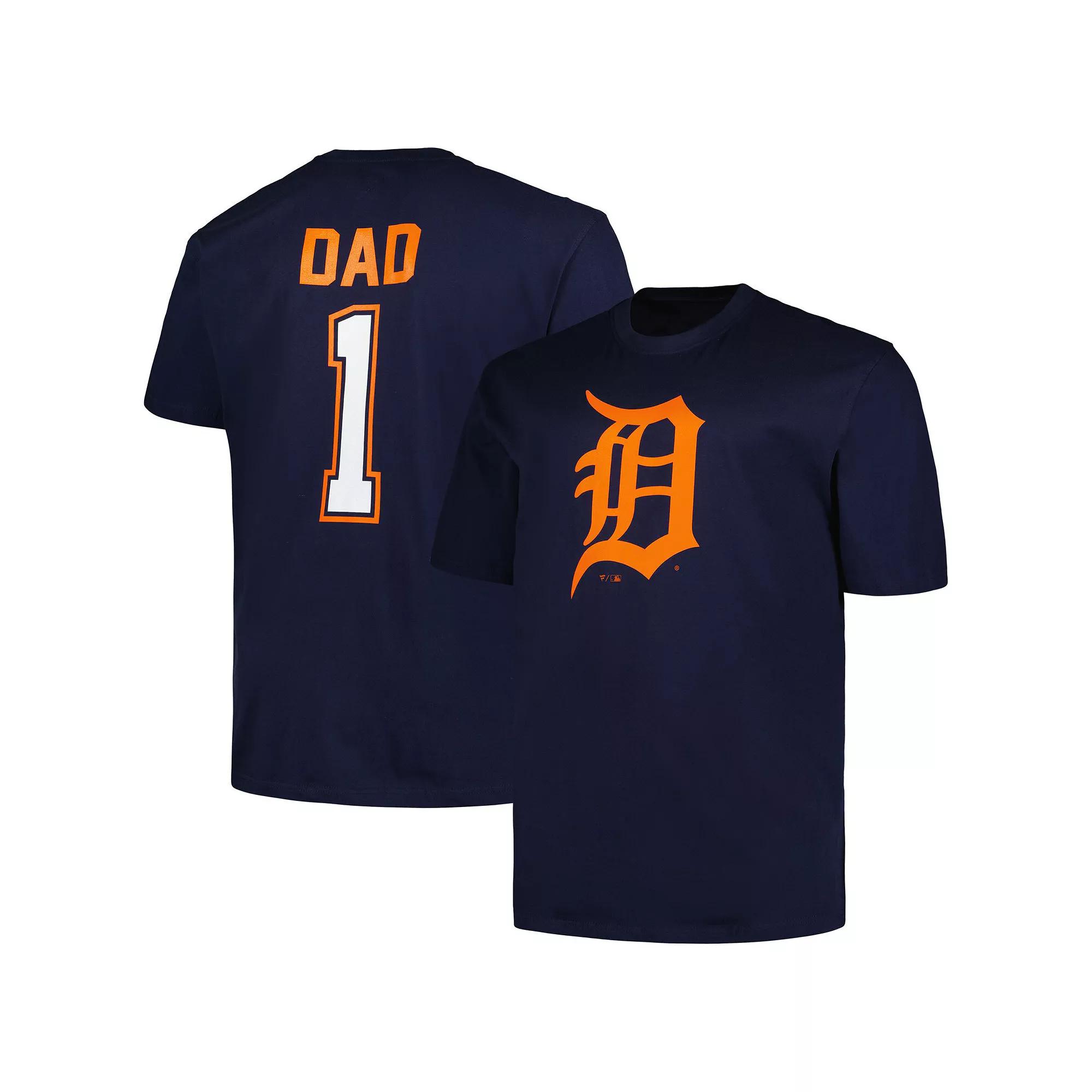 Men's Profile Navy Detroit Tigers Big & Tall #1 Dad T-Shirt, Size: 3XB, Blue Product Image