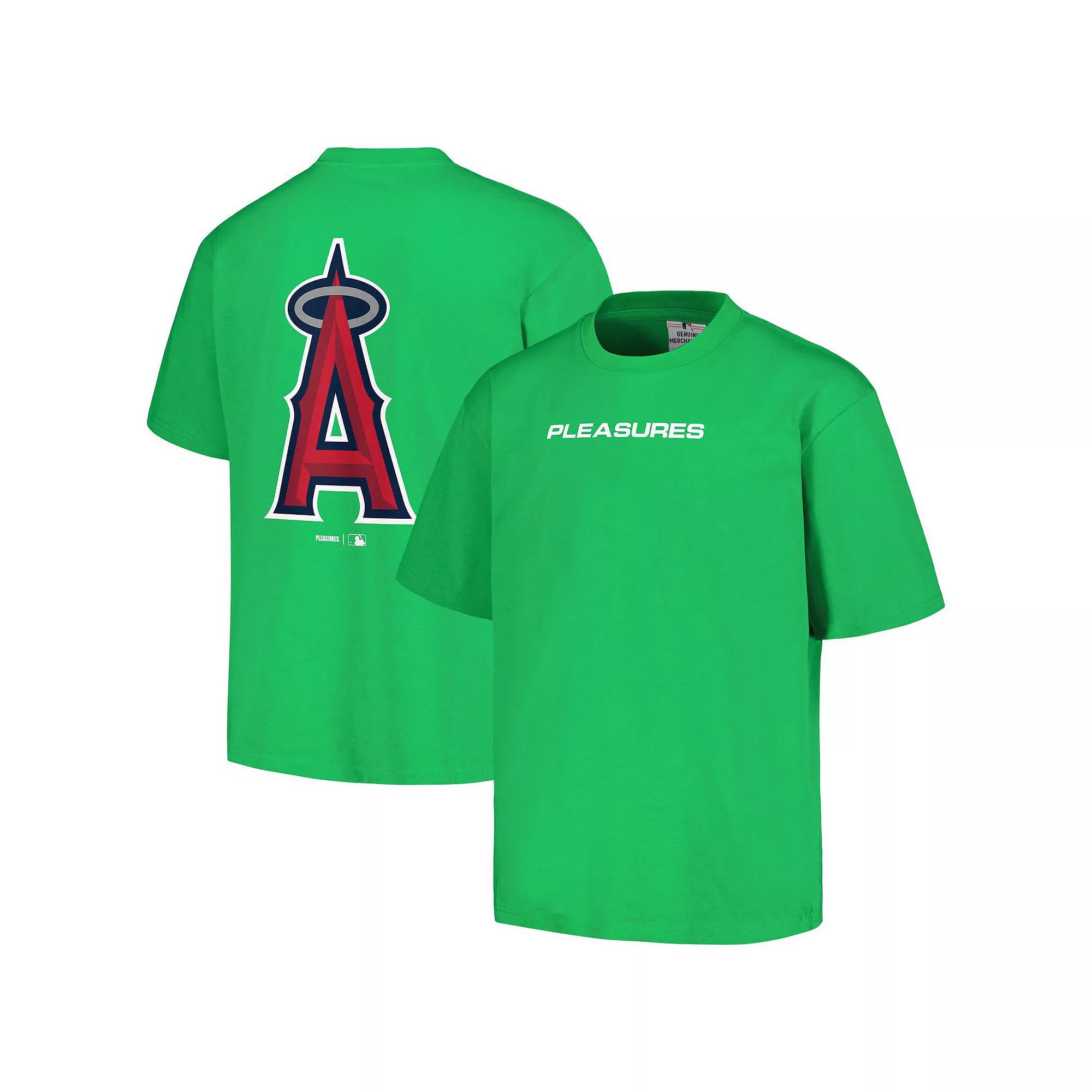 Men's PLEASURES Green Los Angeles Angels Ballpark T-Shirt,  Product Image