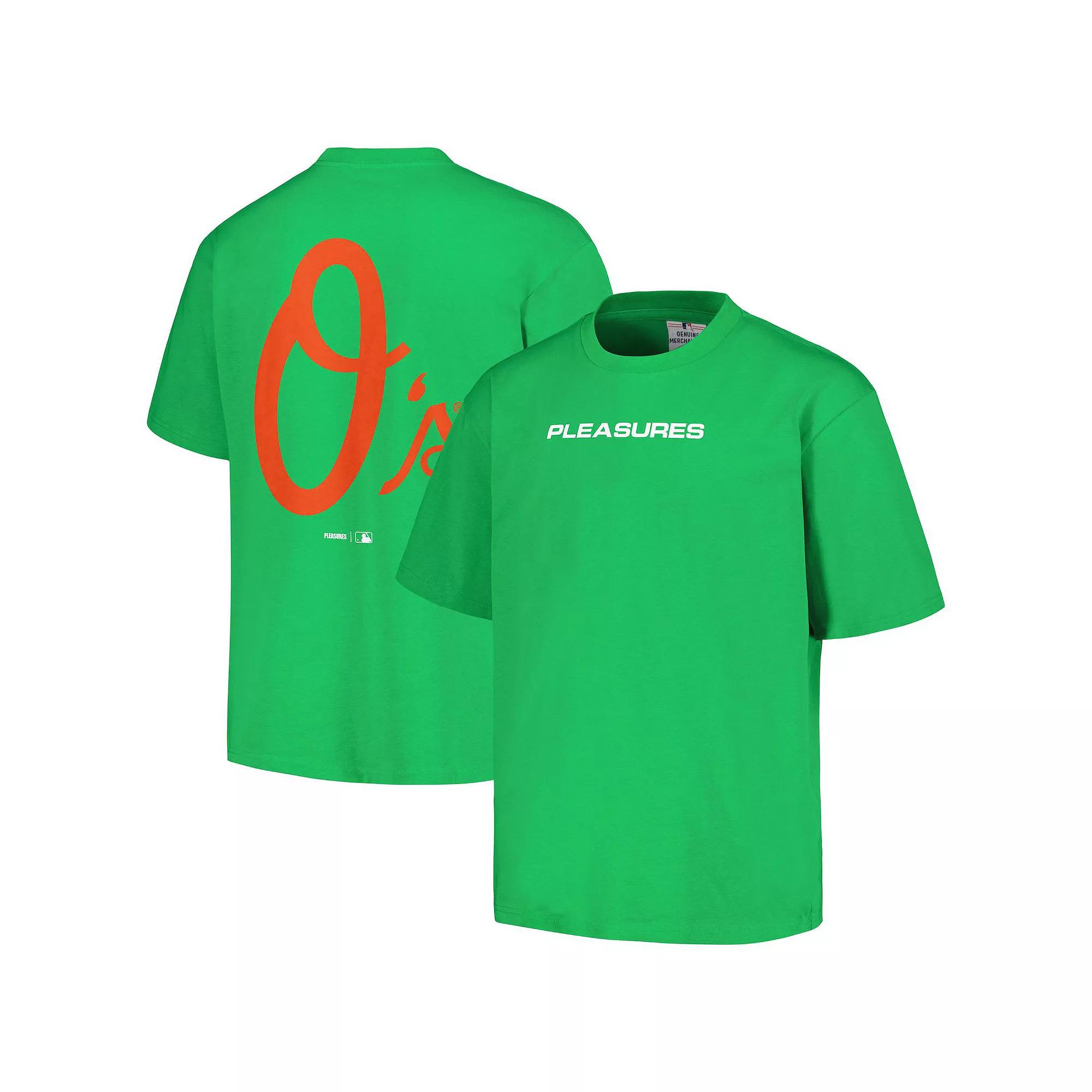 Men's PLEASURES Green Baltimore Orioles Ballpark T-Shirt,  Product Image
