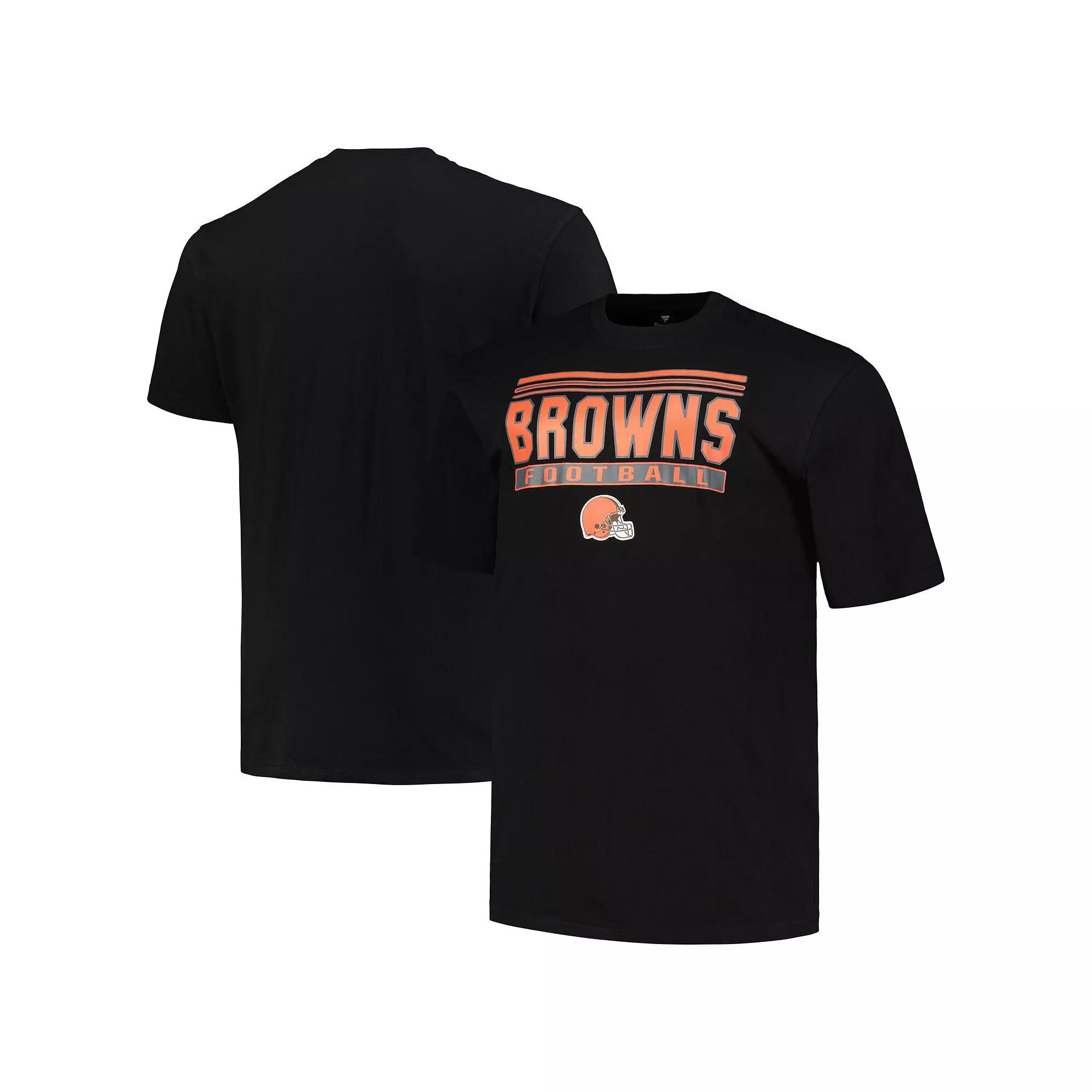 Men's Fanatics Black Cleveland Browns Big & Tall Pop T-Shirt,  Product Image