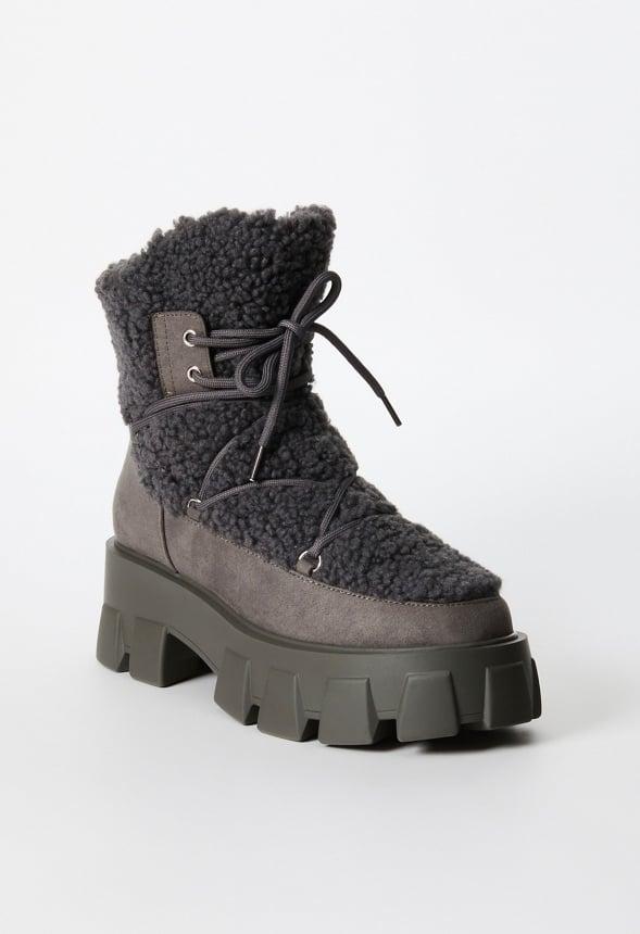 JustFab Margaux Platform Loafer Pump Womens Black/ White Size 8.5 Product Image