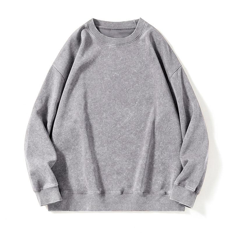 Men's Oversized Relaxed Graphic Vintage Washed Zip-Up Hoodie Product Image