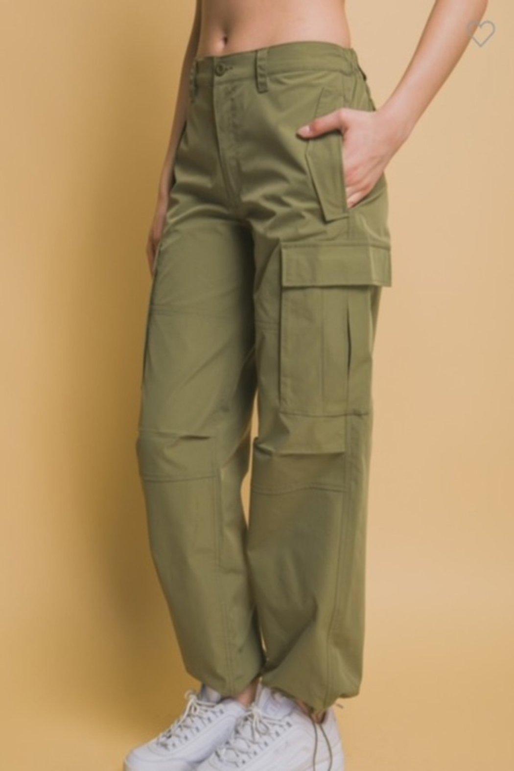 Olive Cargo Pants Product Image