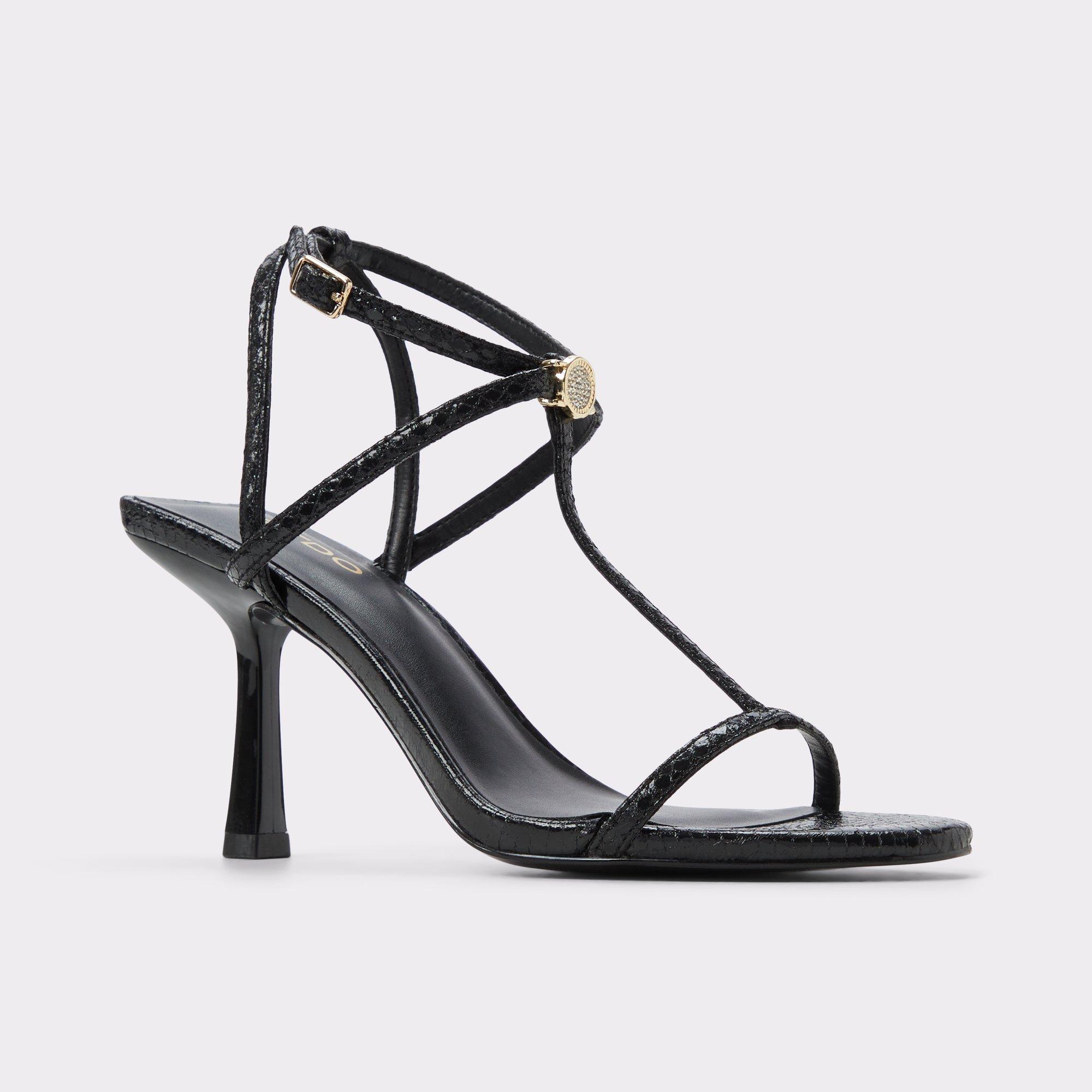 Cecille Black Women's Strappy Heels | ALDO US Product Image