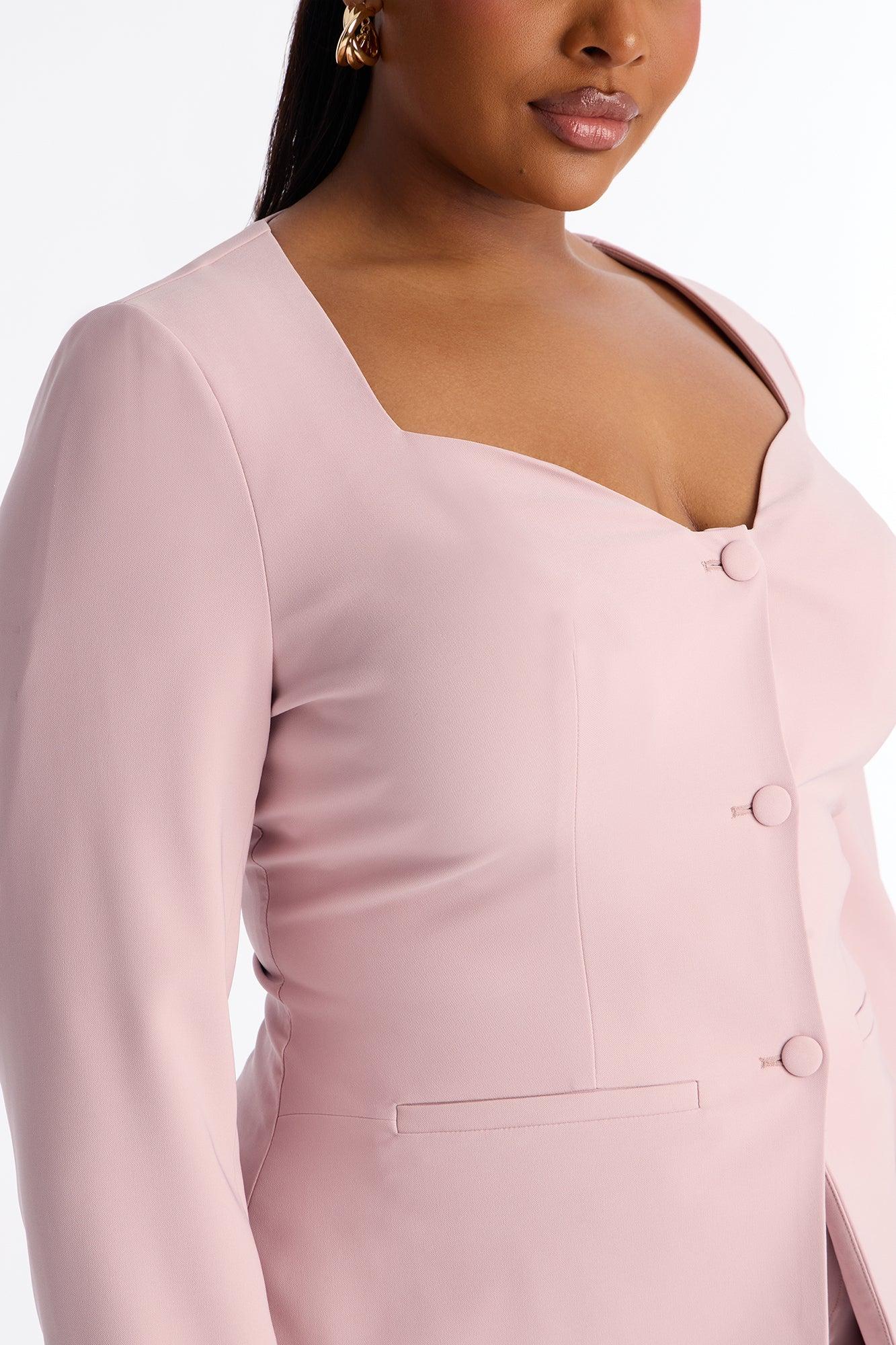 Bianca Blazer Capri Set - Pink Female Product Image