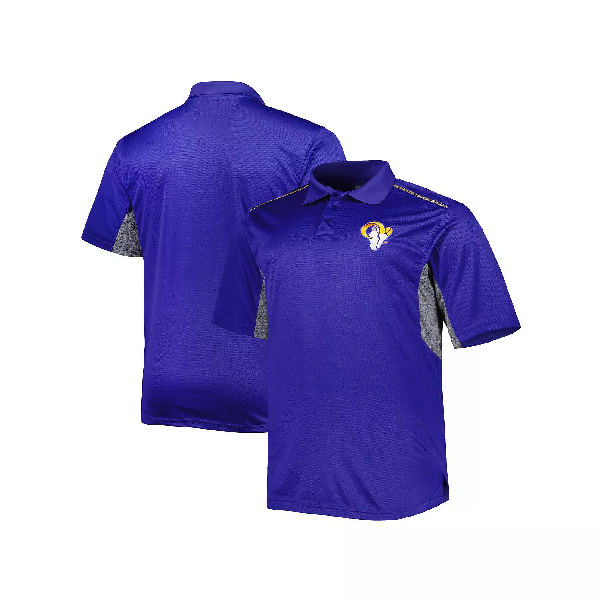 Men's Royal Los Angeles Rams Big & Tall Team Color Polo,  Product Image
