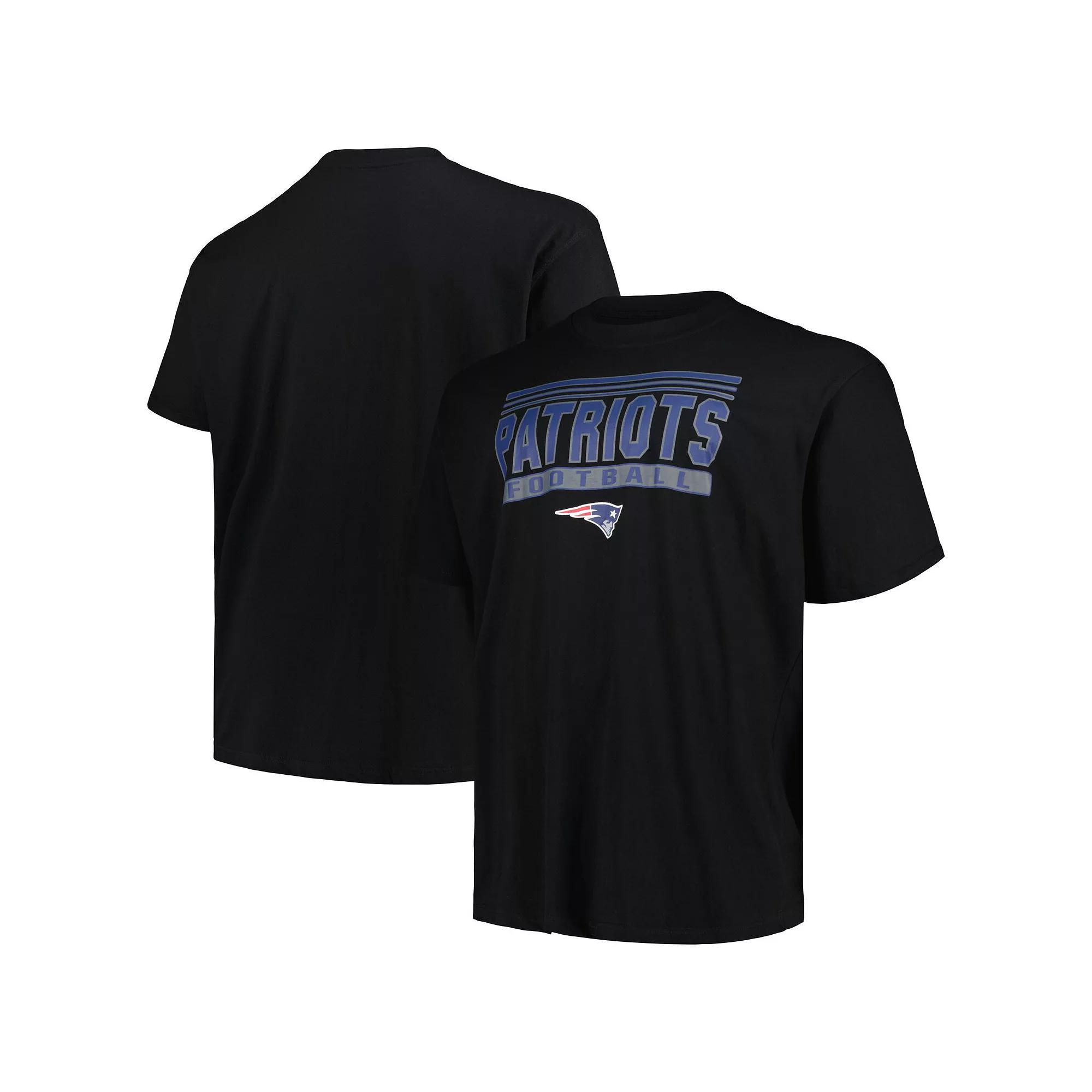 Men's Fanatics Black New England Patriots Big & Tall Pop T-Shirt,  Product Image