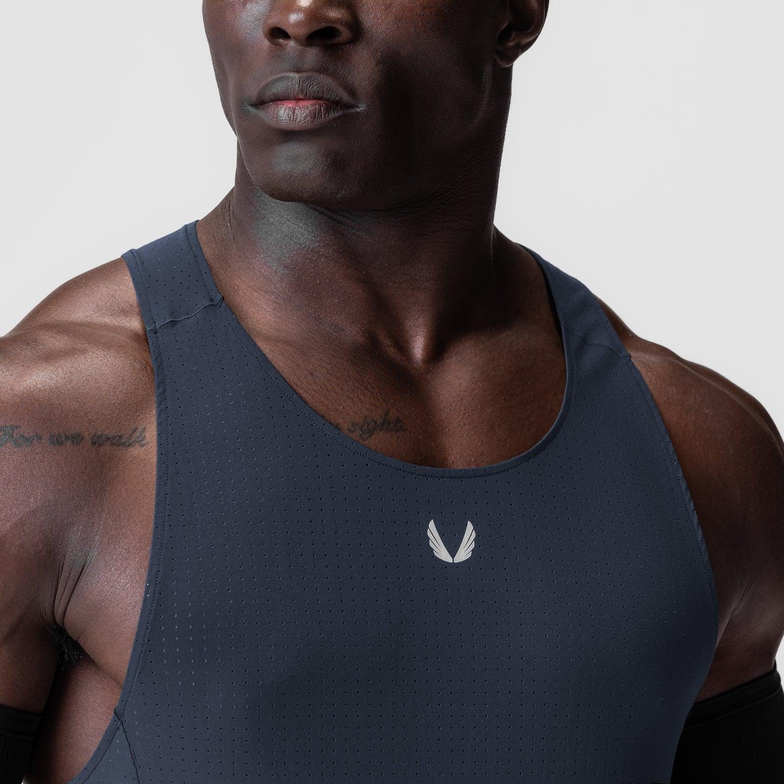 0949. Laser-Vent™ Singlet Tank - Navy Product Image
