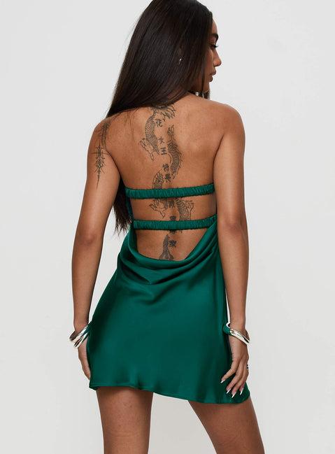 Faviola Mini Dress Emerald Product Image
