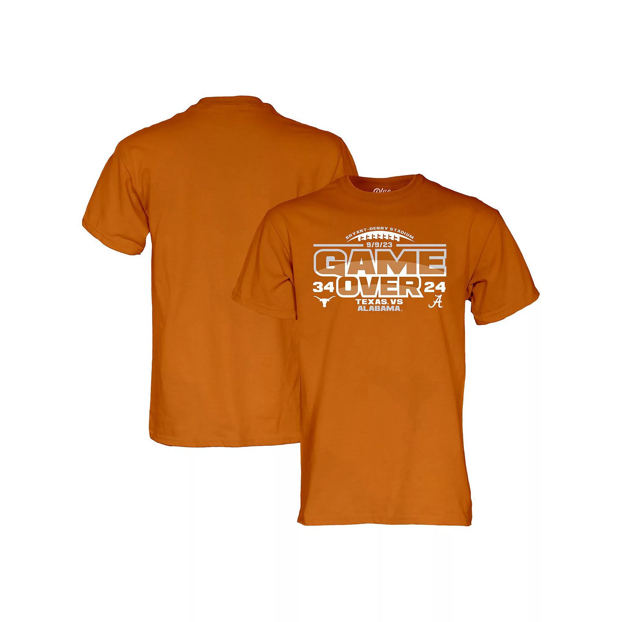 Men's Blue 84 Texas Orange Texas Longhorns vs. Alabama Crimson Tide 2023 Football Score T-Shirt,  Product Image