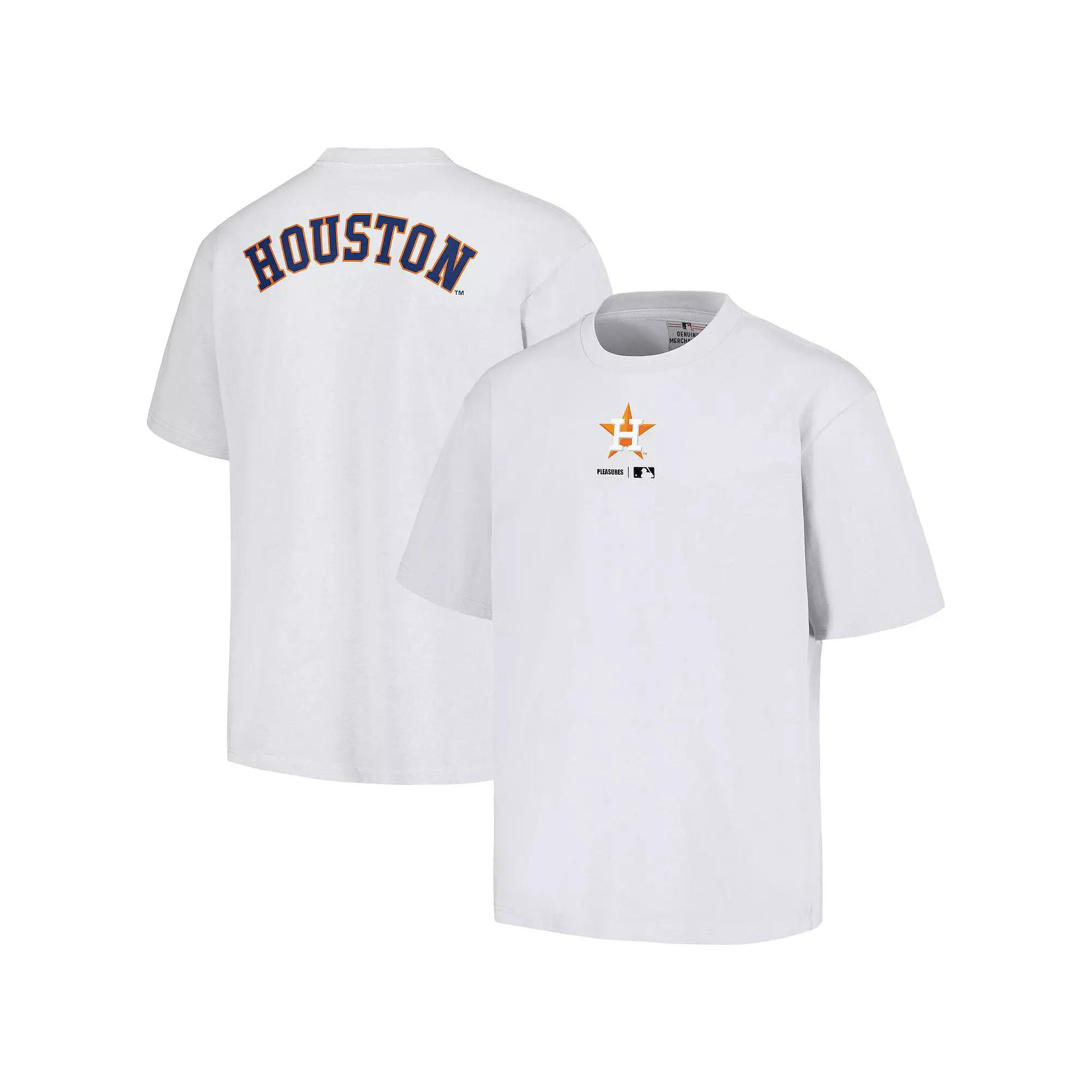 Men's PLEASURES  White Houston Astros Mascot T-Shirt, Size: 2XL Product Image