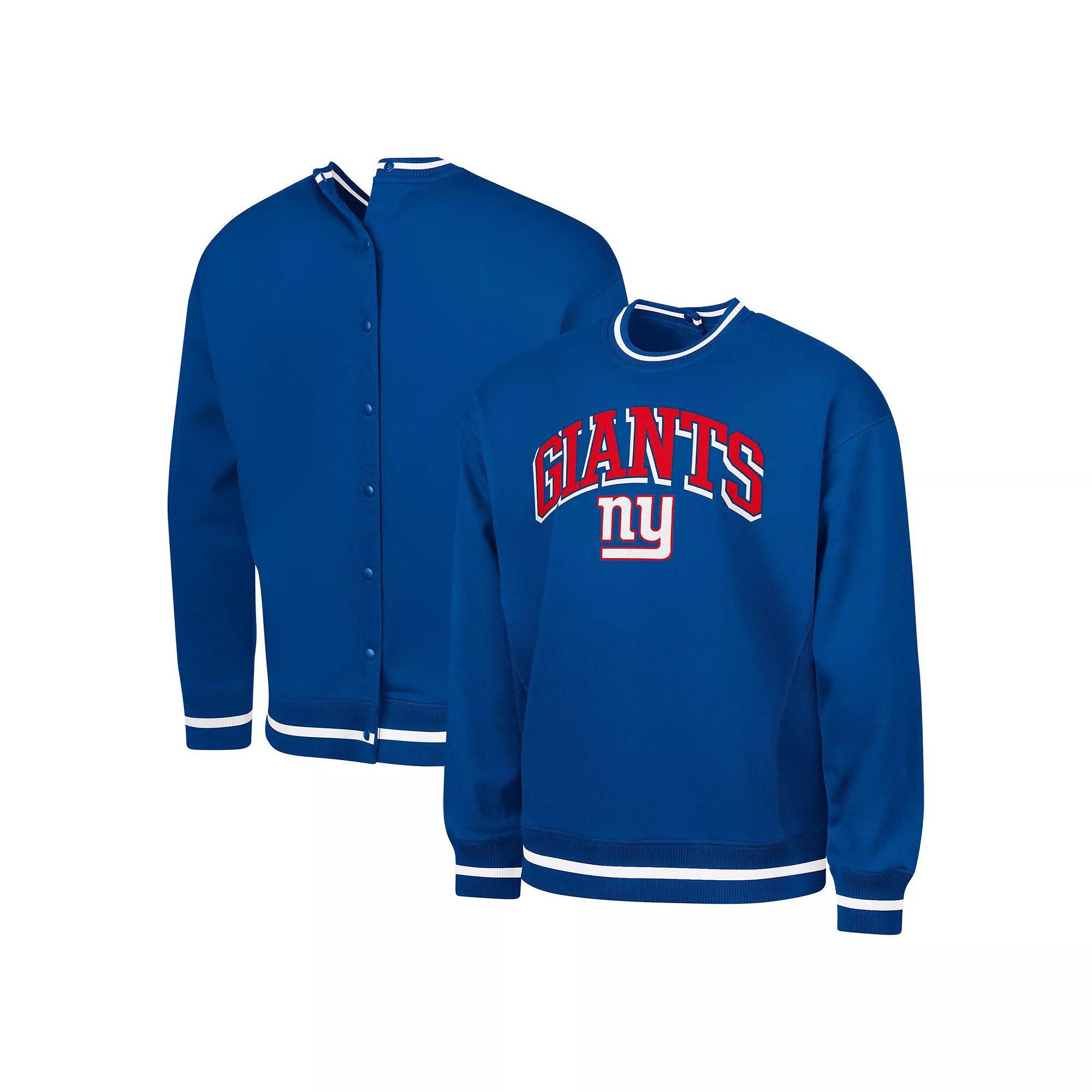 Men's G-III Sports by Carl Banks Royal New York Giants Adaptive Blocker Fleece Pullover Sweatshirt,  Product Image