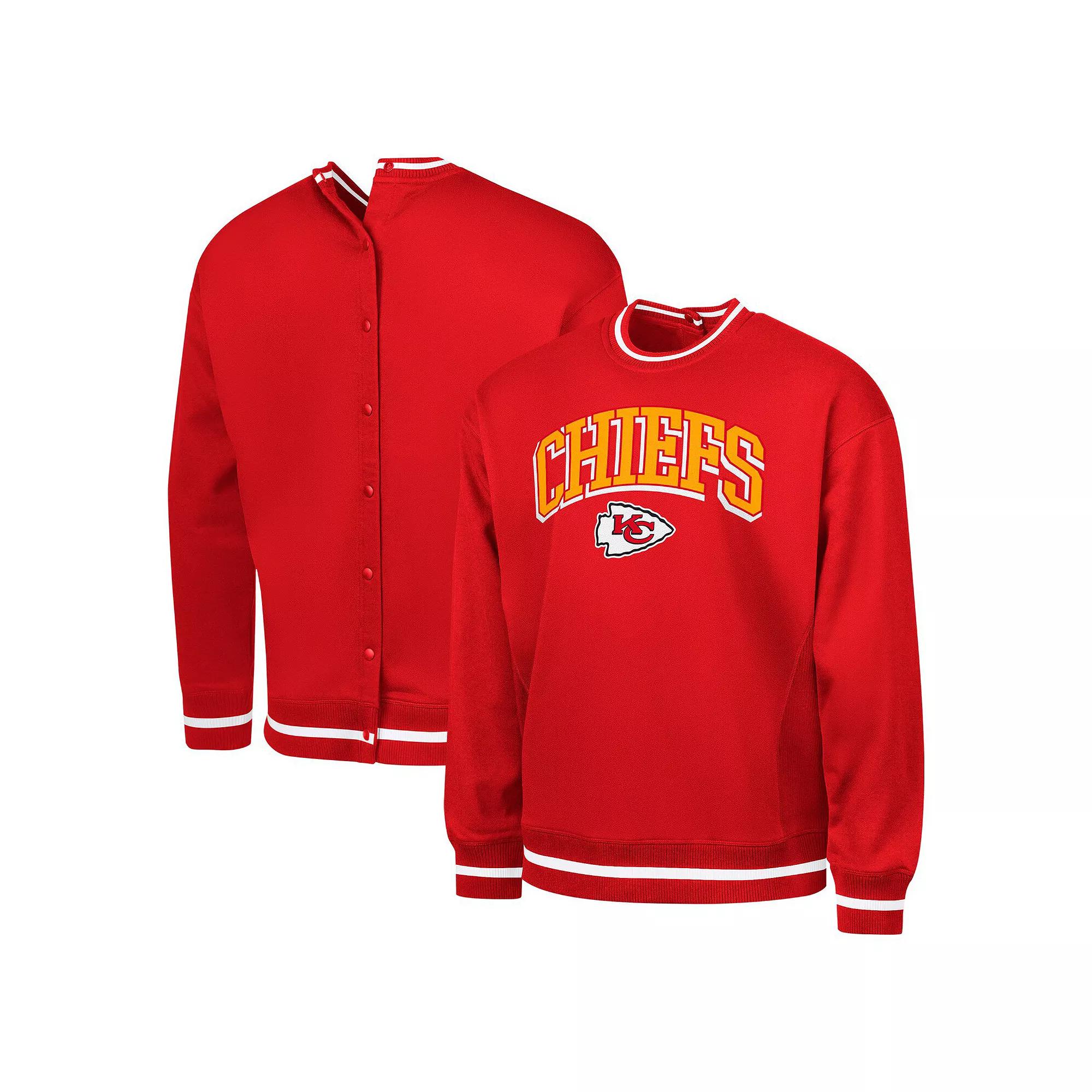 Men's G-III Sports by Carl Banks Red Kansas City Chiefs Adaptive Blocker Fleece Pullover Sweatshirt,  Product Image
