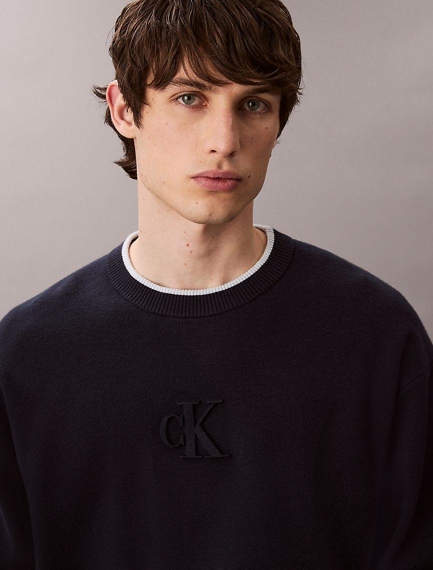 Relaxed Fit Standard Logo Terry Crewneck Sweatshirt Product Image