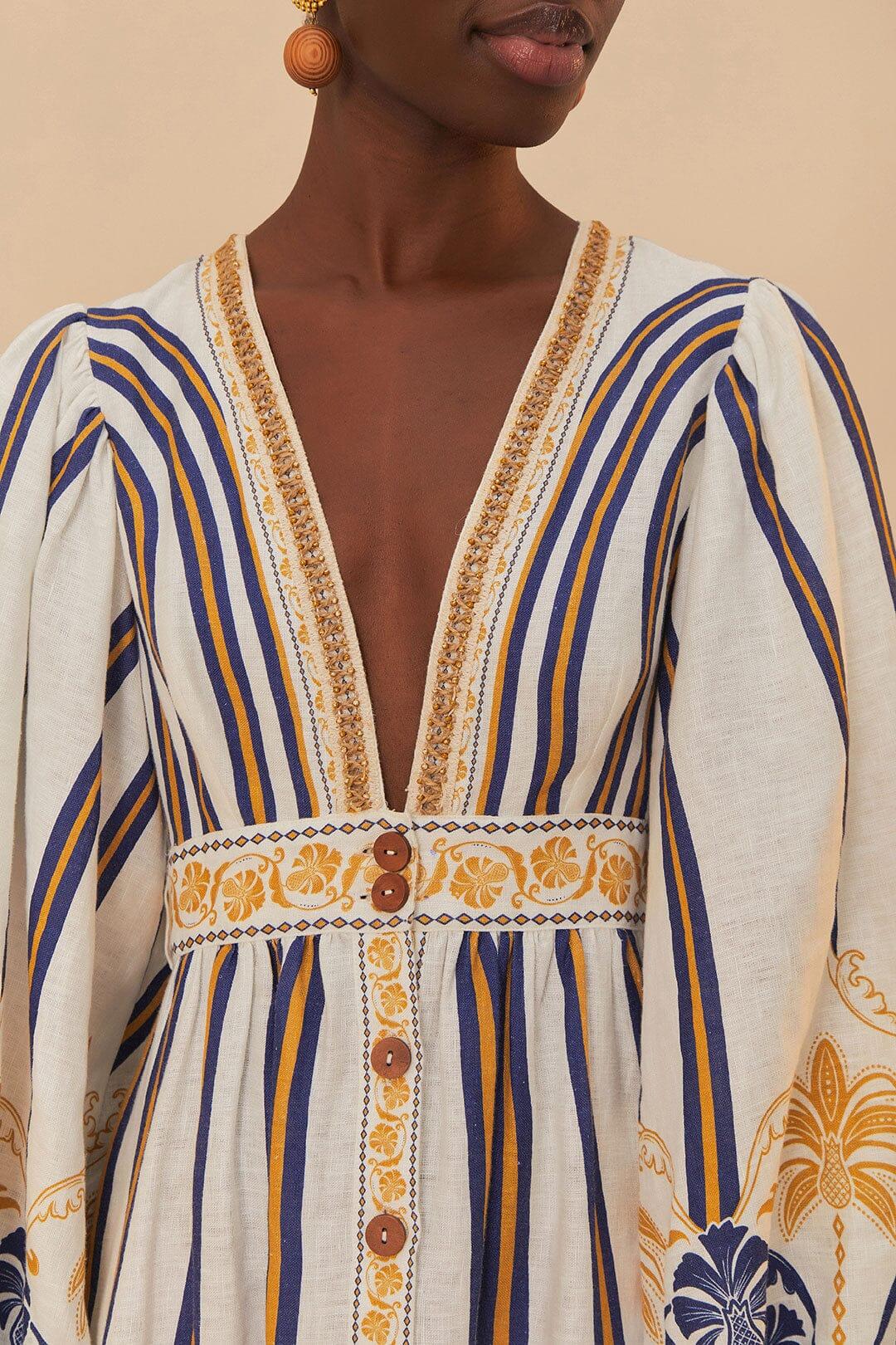 Off-White Pineapple Deco Maxi Dress Product Image