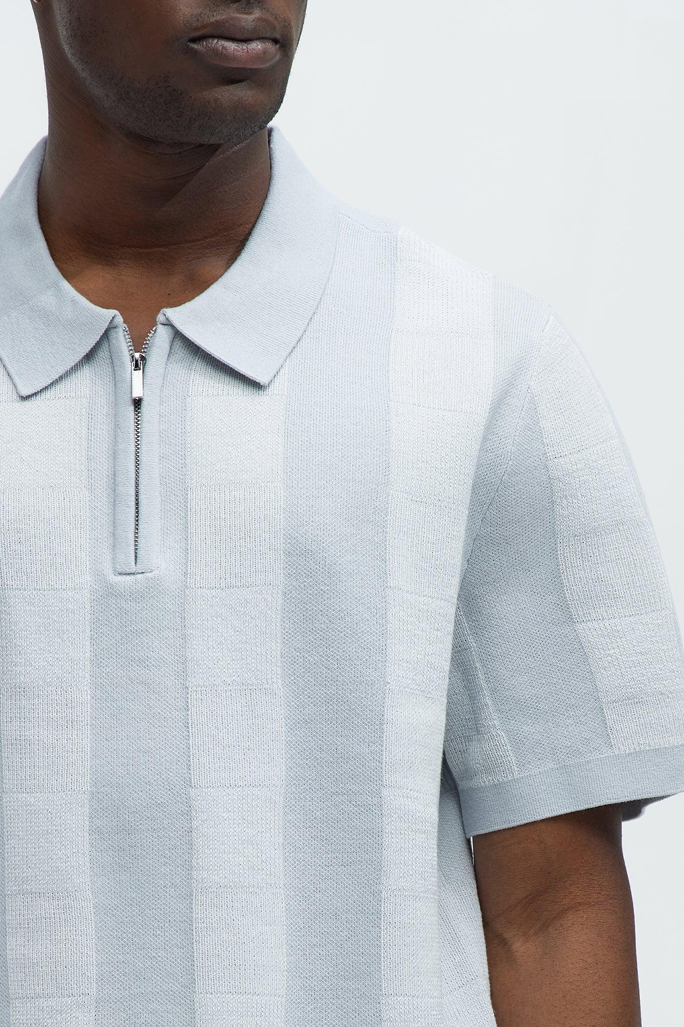 Sloane Knitted Sweater Polo - Grey/combo Product Image