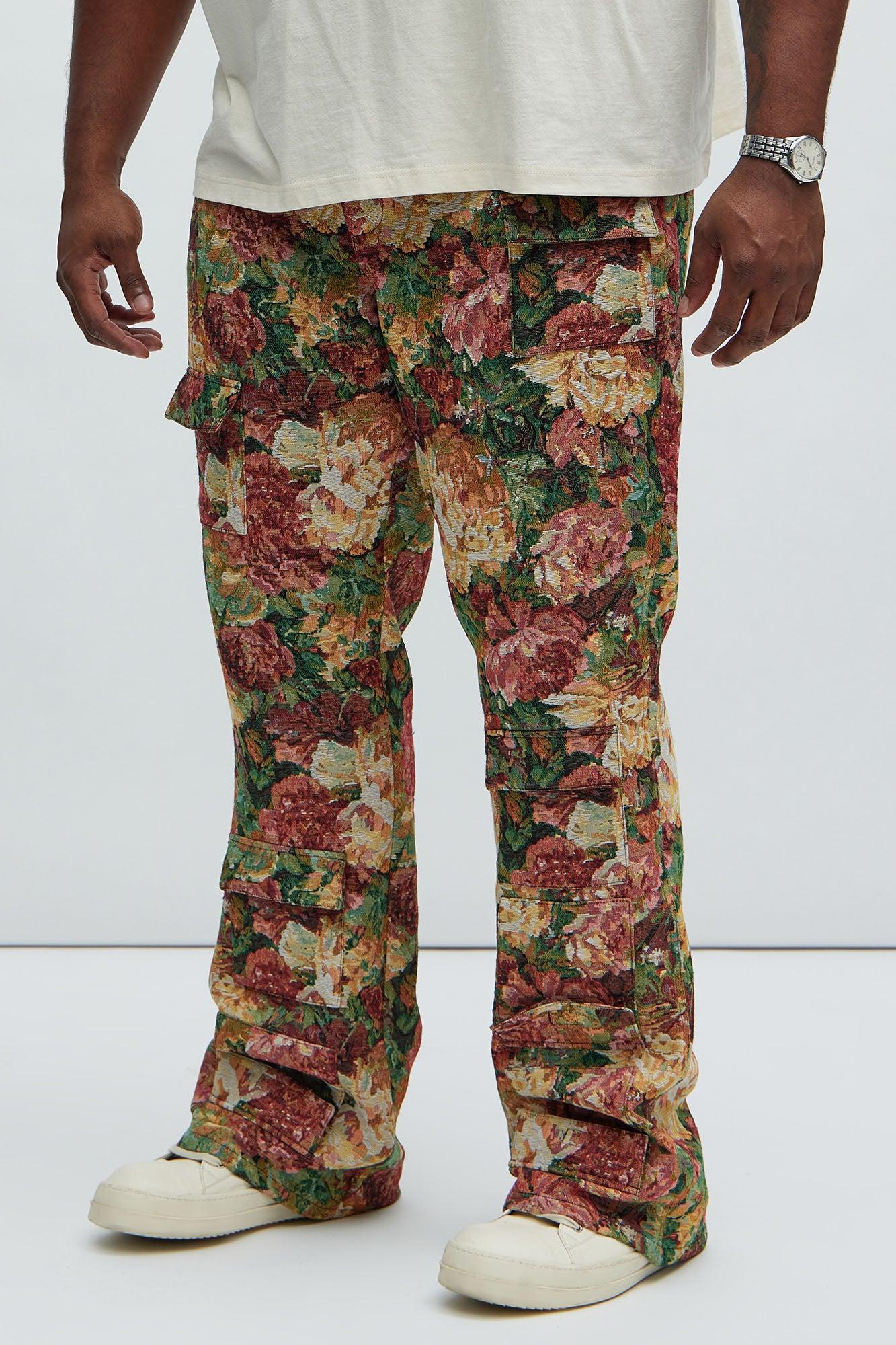 Pissarro Tapestry Slim Stacked Flare Pants - Multi Color Product Image