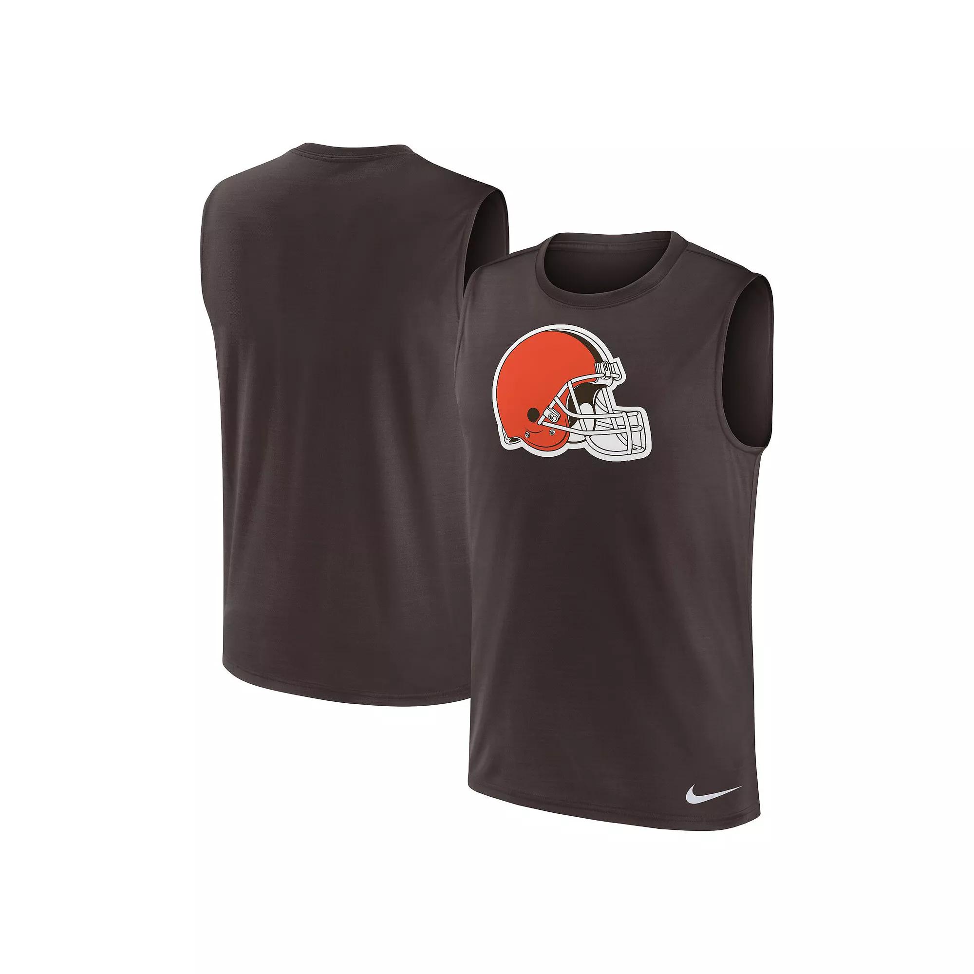 Men's Nike Brown Cleveland Browns Blitz Legend Performance Muscle Tank Top,  Product Image