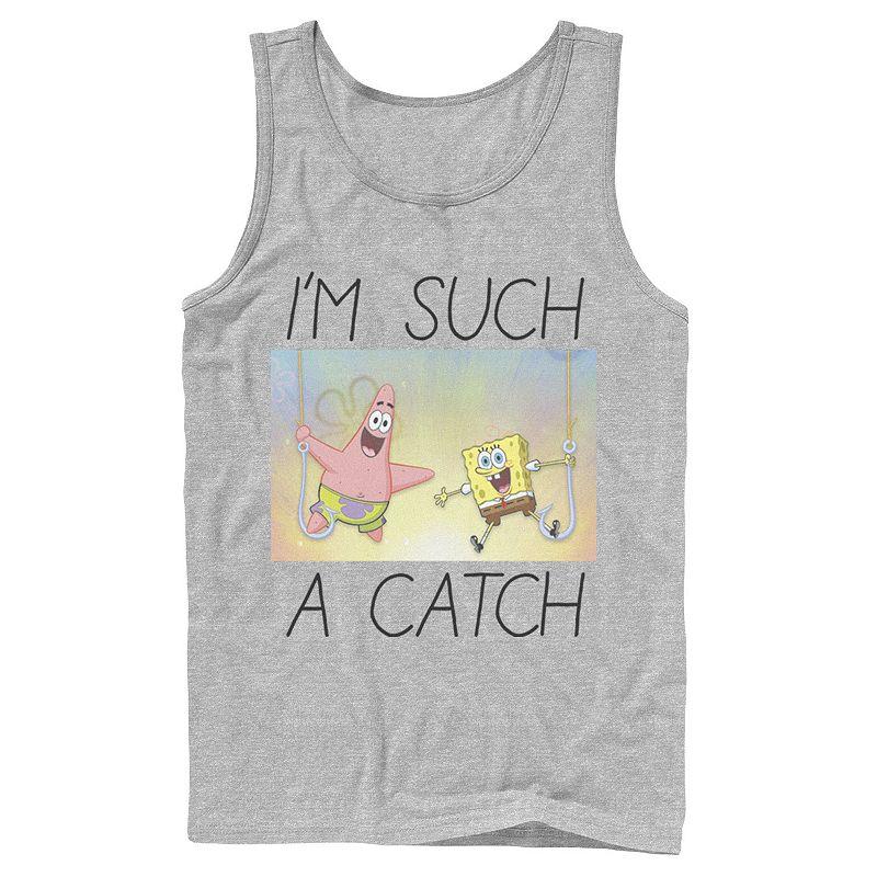 Men's Nickelodeon SpongeBob SquarePants Such A Catch Fish Hook Graphic Tank Top,  Product Image