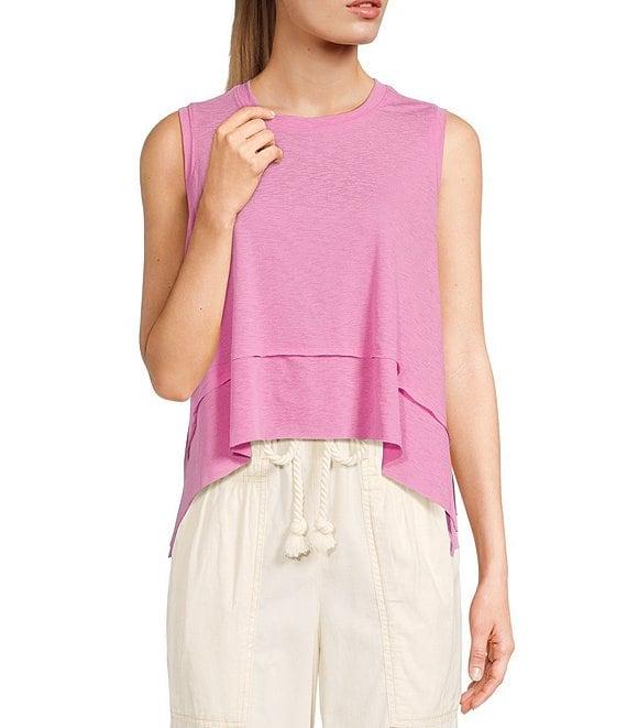 C&V Chelsea & Violet Sleeveless Shark Bite Tank Product Image