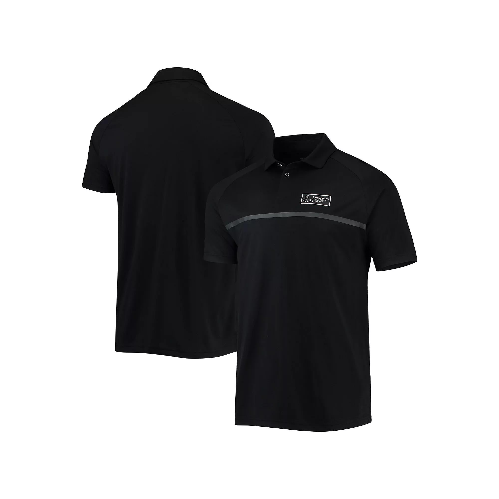 Men's Levelwear Black Boston Red Sox Sector Raglan Polo, Size: 2XL Product Image