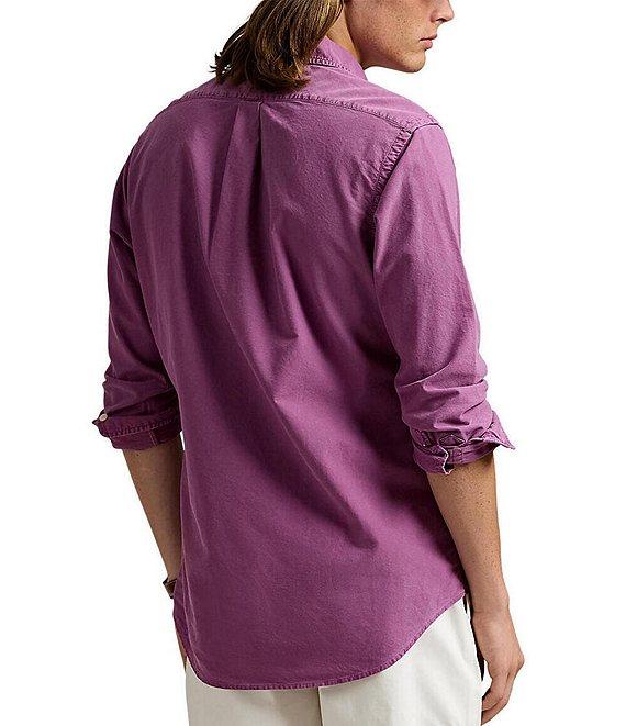Polo Ralph Lauren Solid Garment-Dye Oxford Classic Fit Long Sleeve Woven Shirt Product Image