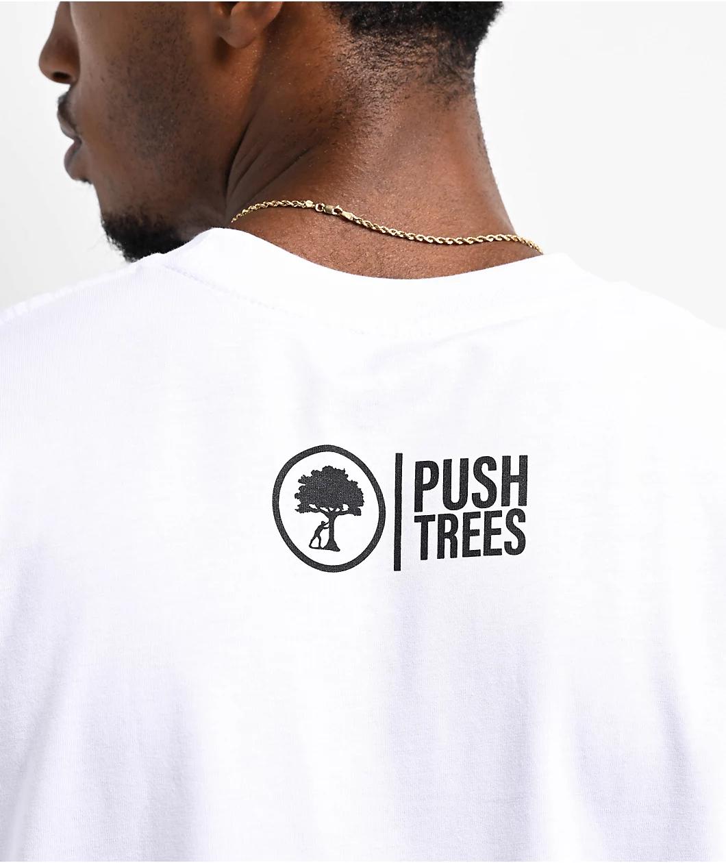 Push Trees Stay Smokin Black T-Shirt Product Image