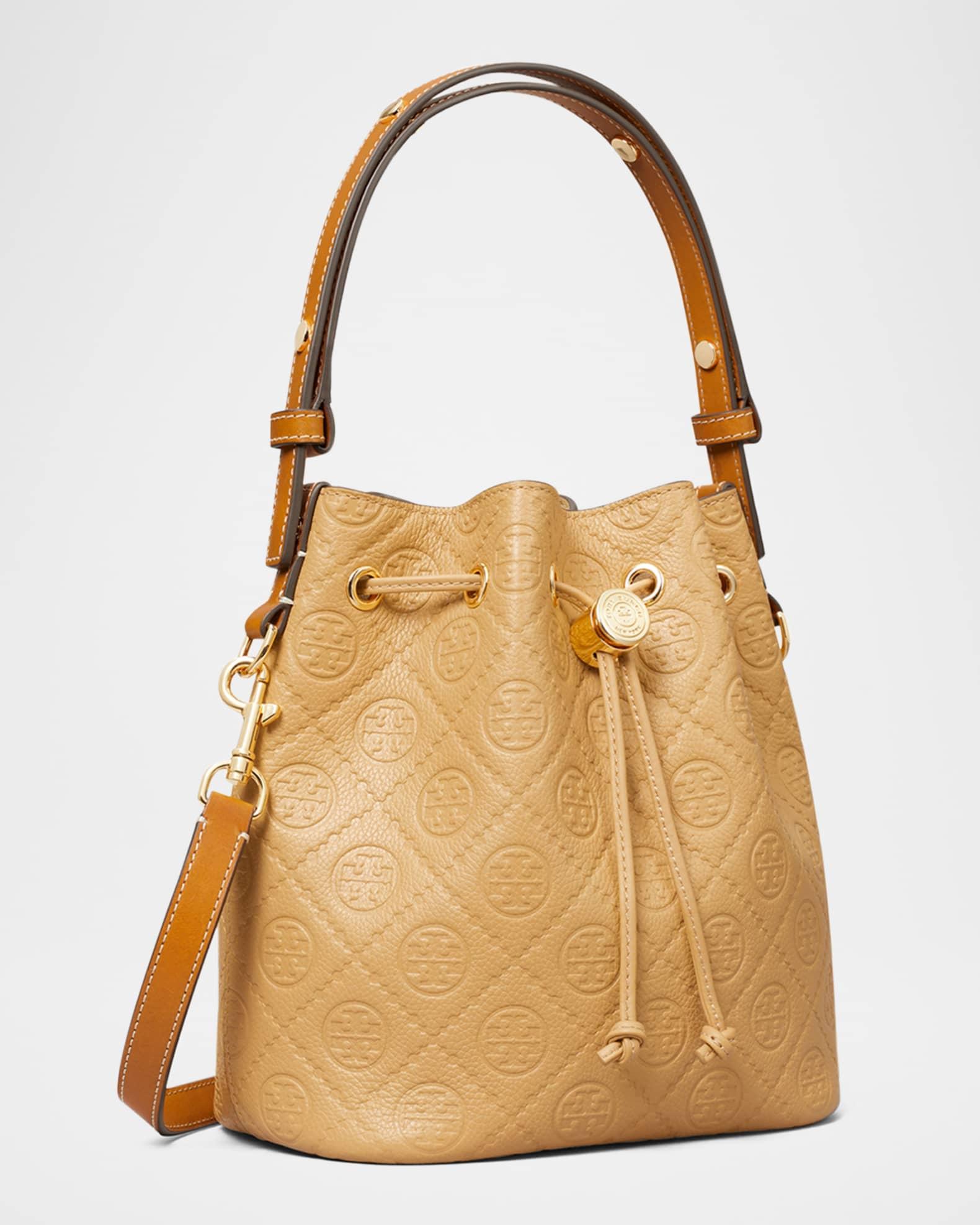 T Monogram Soft Pebbled Bucket Bag  Product Image