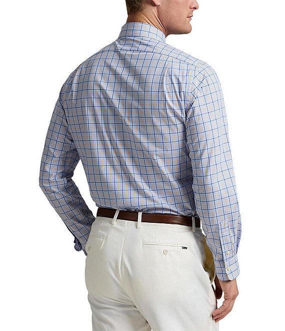Polo Ralph Lauren Slim Fit Stretch Poplin Plaid Long Sleeve Woven Shirt Product Image