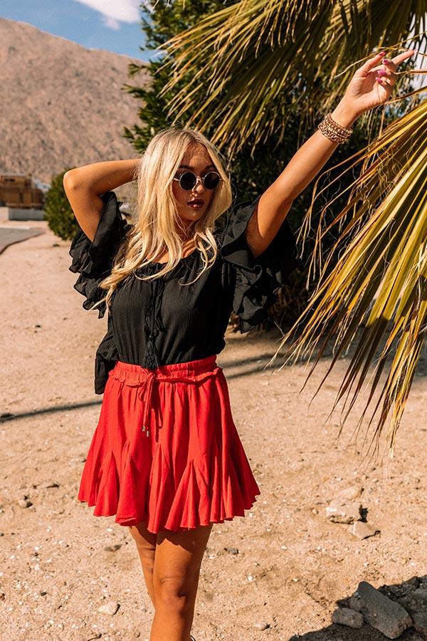 Moonlit Cabana Shift Top In Black Product Image