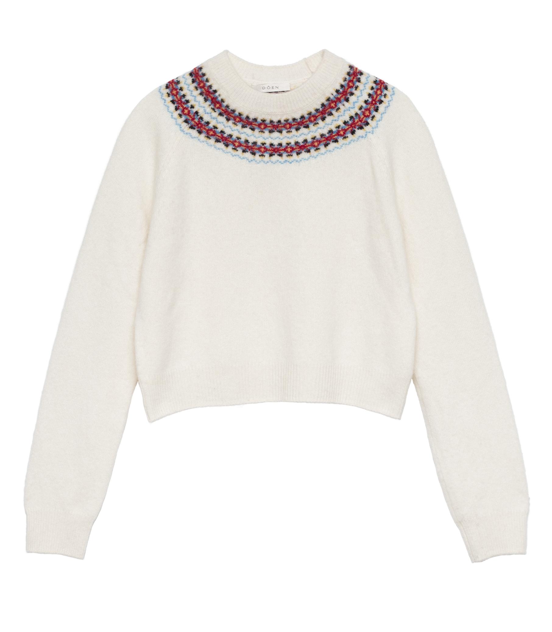 BONIFACE SWEATER -- IVORY ANNECY FAIR ISLE Product Image
