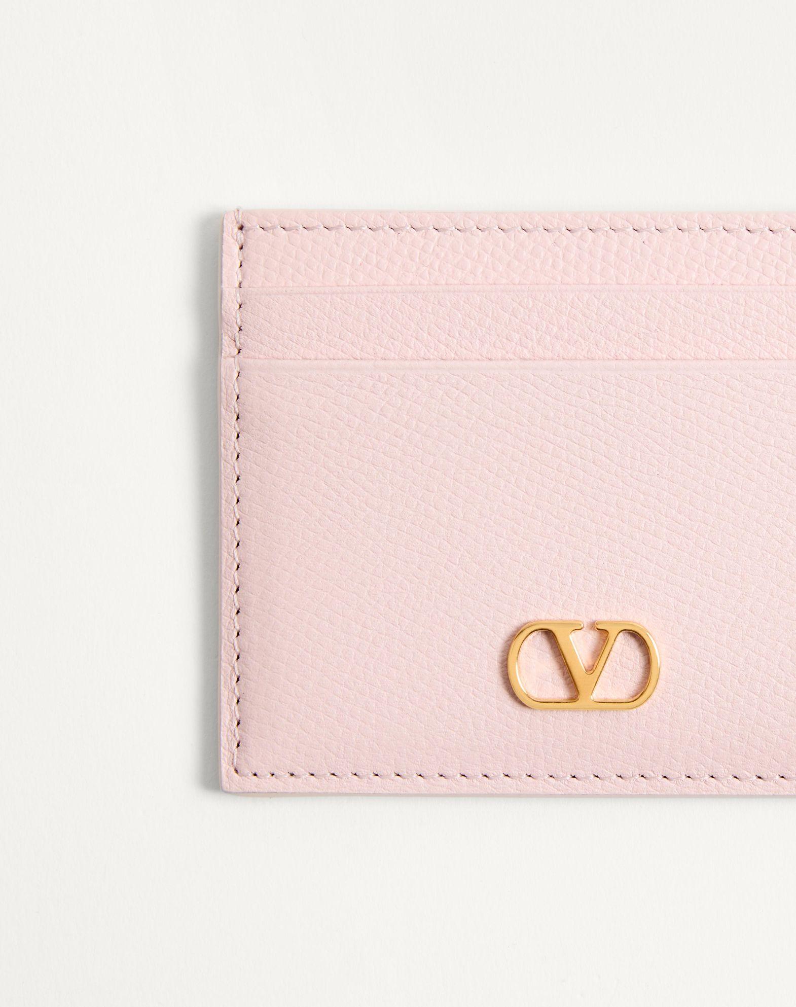 Vlogo Signature Grainy Calfskin Card Holder Product Image