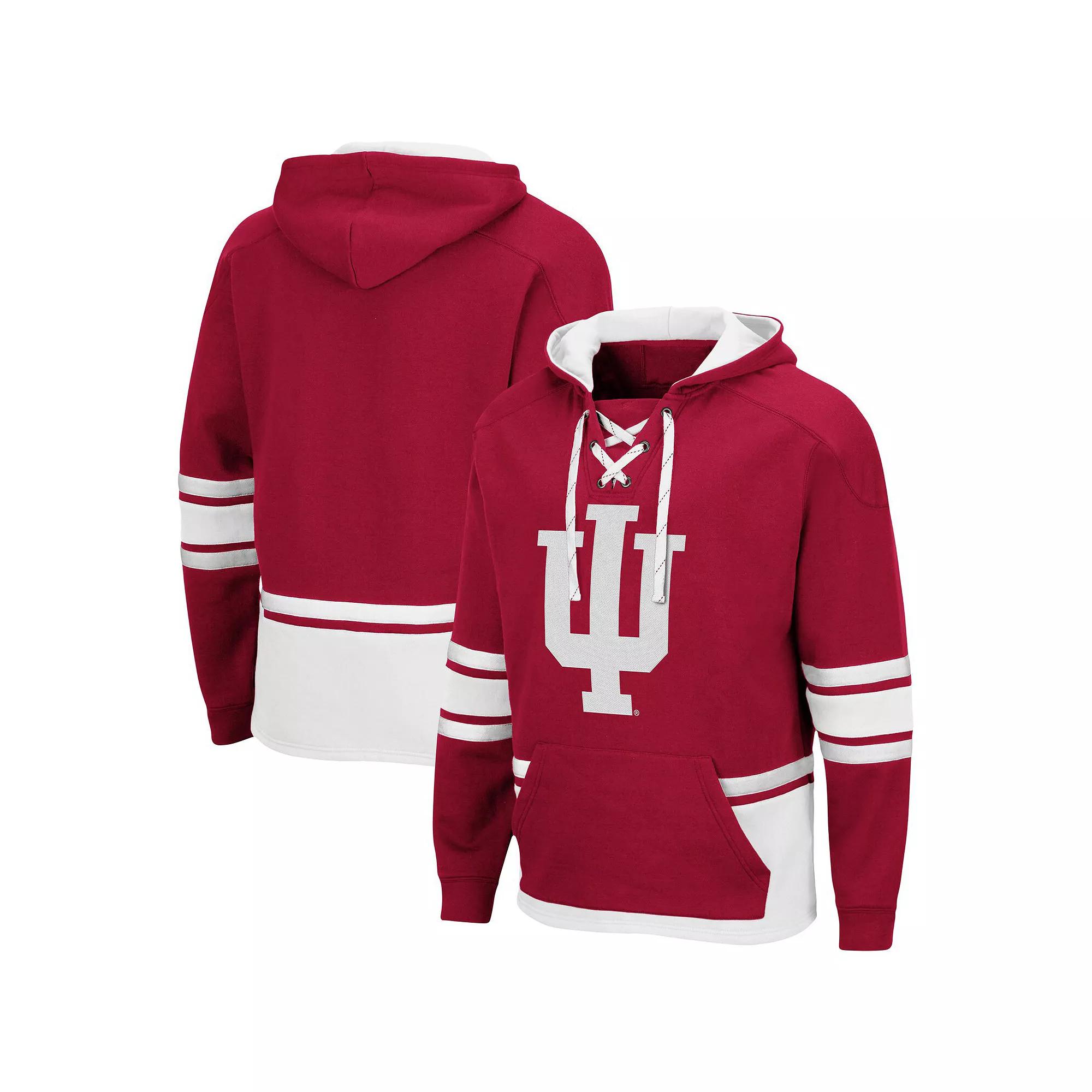 Men's Colosseum Crimson Indiana Hoosiers Lace Up 3.0 Pullover Hoodie, Size: Small, Red Product Image