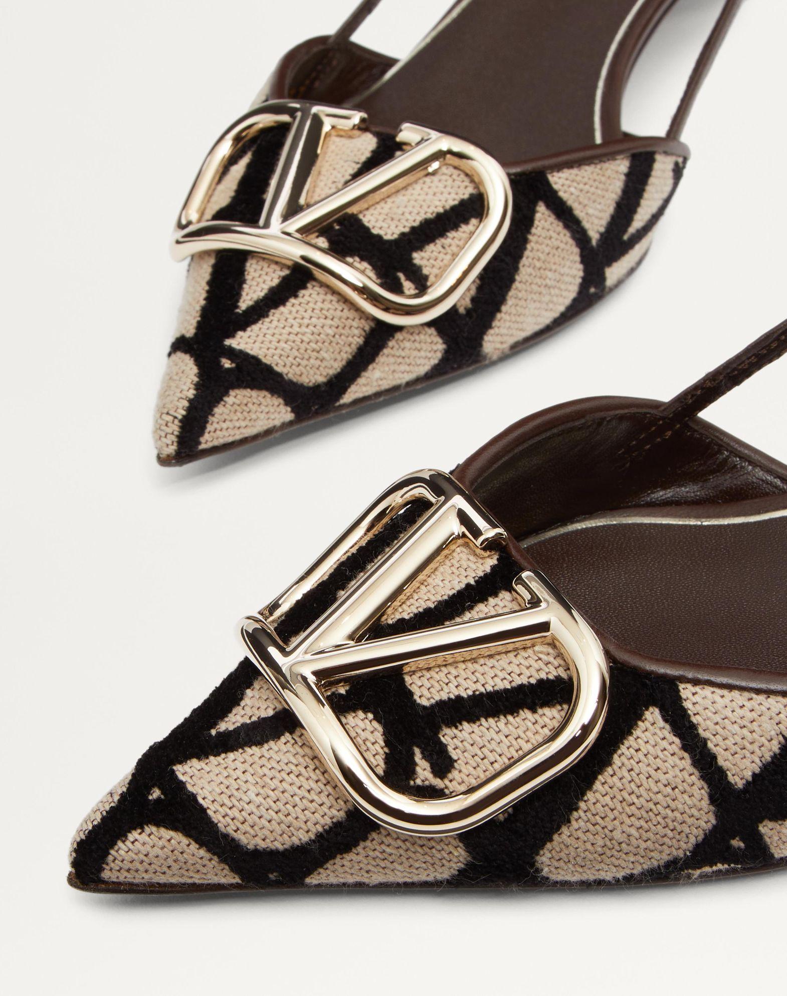 Vlogo Signature Slingback Pump In Toile Iconographe 40Mm  Product Image