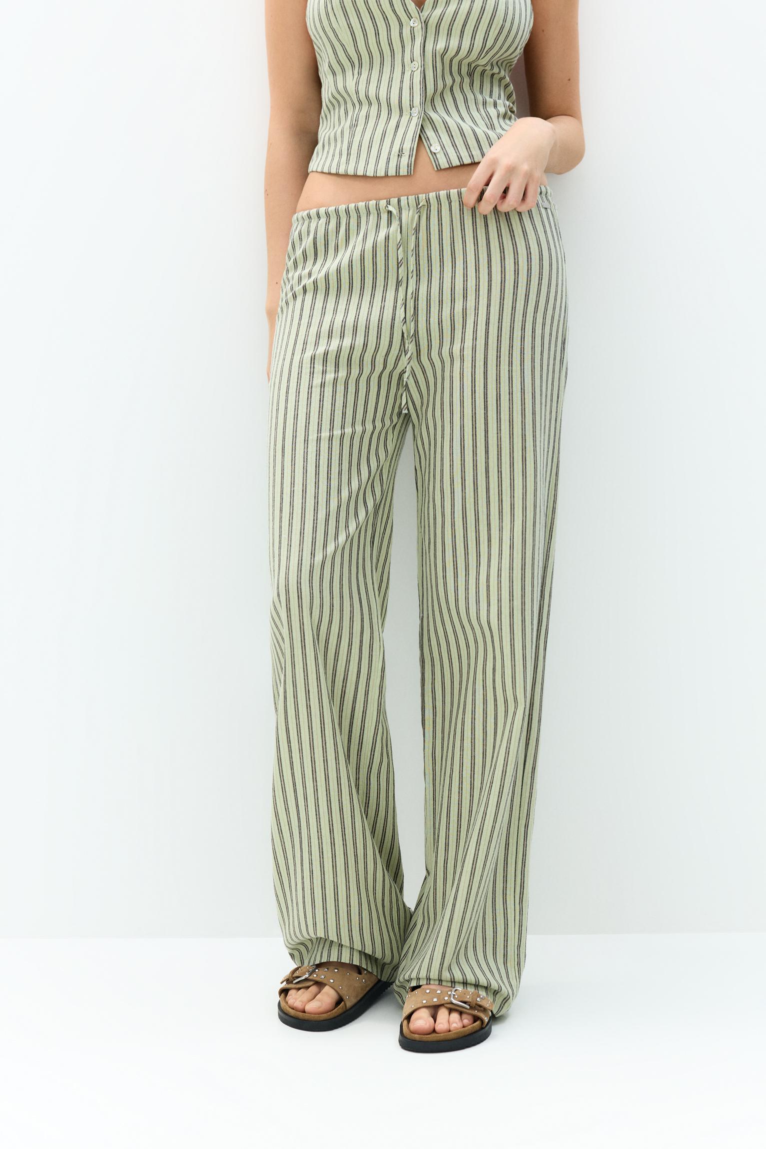Striped rustic pants Product Image