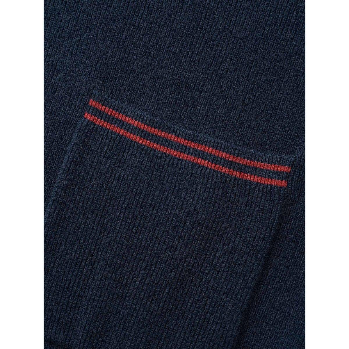 Plus Size Supersoft Essentials Contrast Striped Kimono Collar Cardigan Midnight Women Casual Loose Long Sleeve Everyday Cardigans BloomChic 12/L Product Image