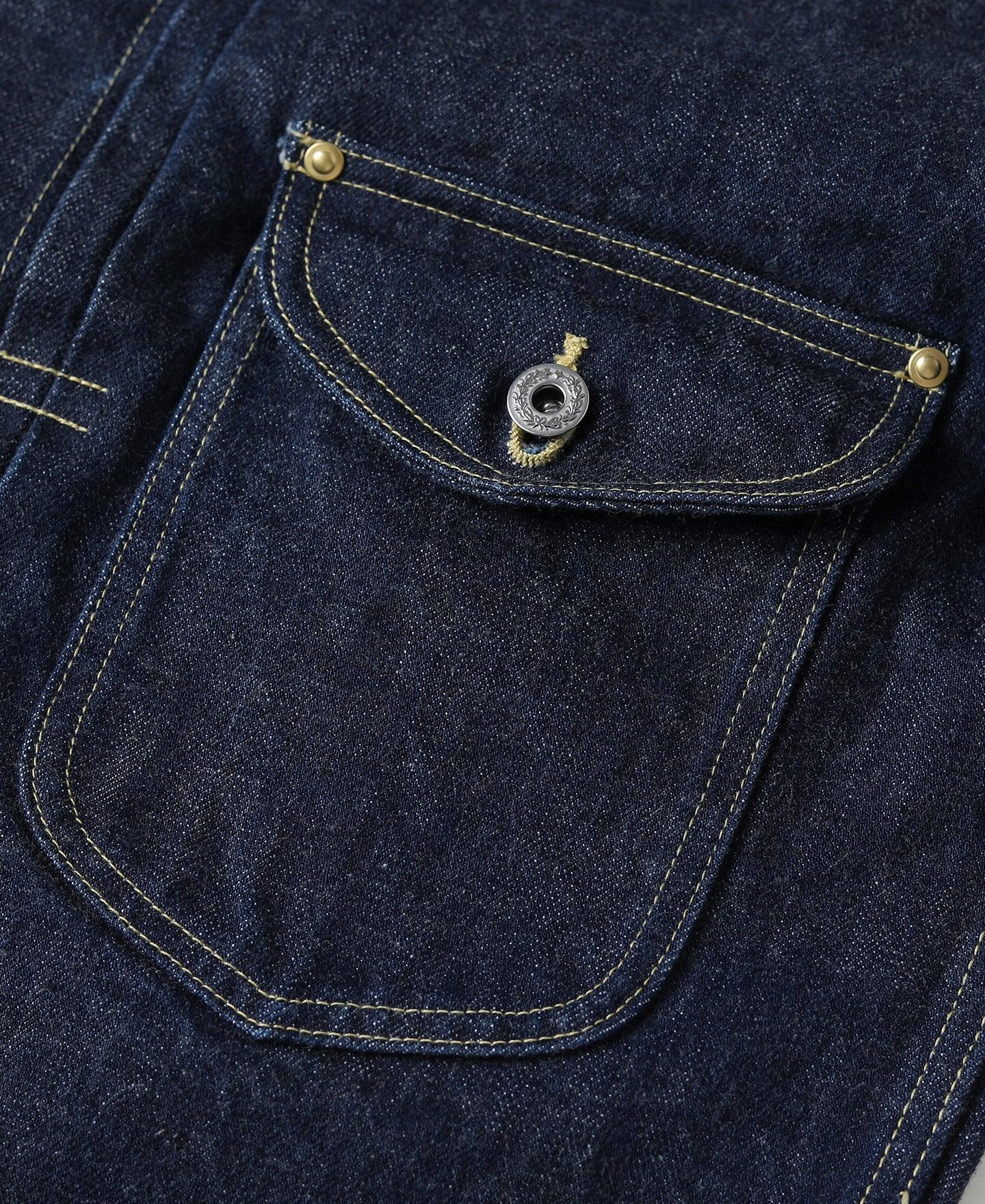 WWII Simplified Model Cowboy Selvedge Denim Jacket Product Image