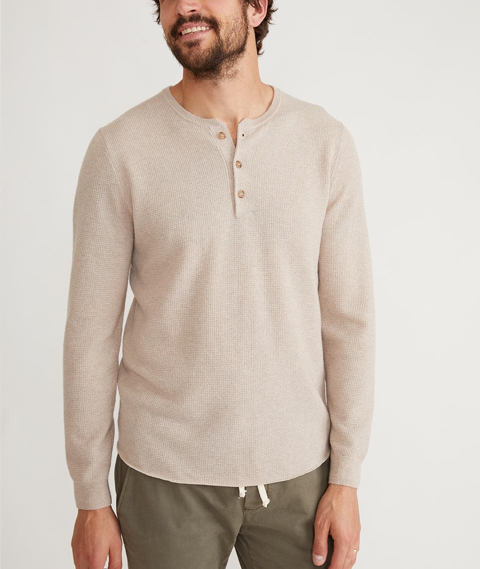 Merino Blend Sweater Henley Product Image