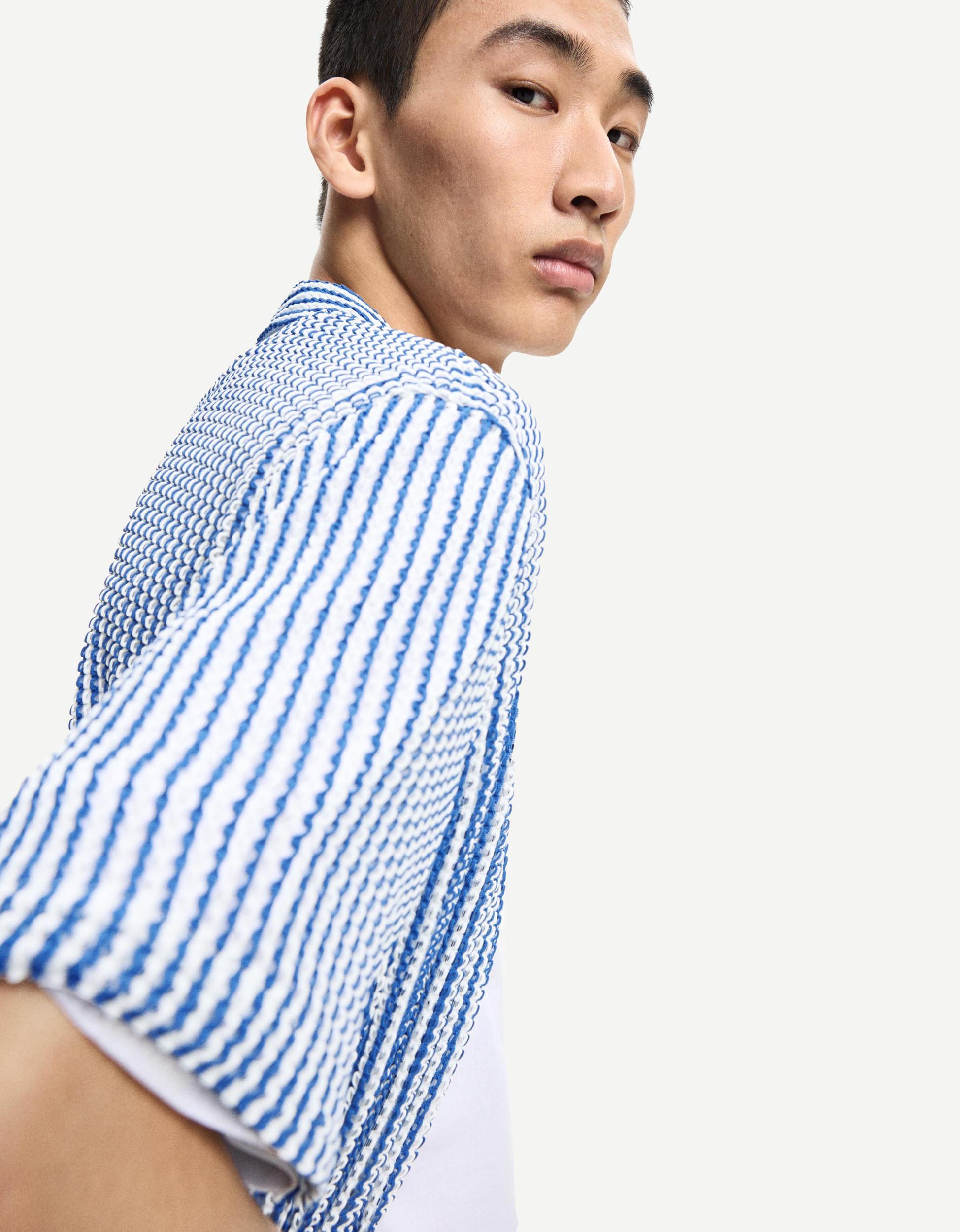 Striped short sleeve shirt Product Image