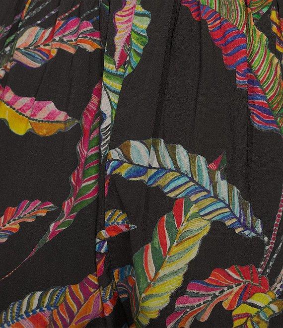 APNY Printed Cropped Wide Leg Pants Product Image