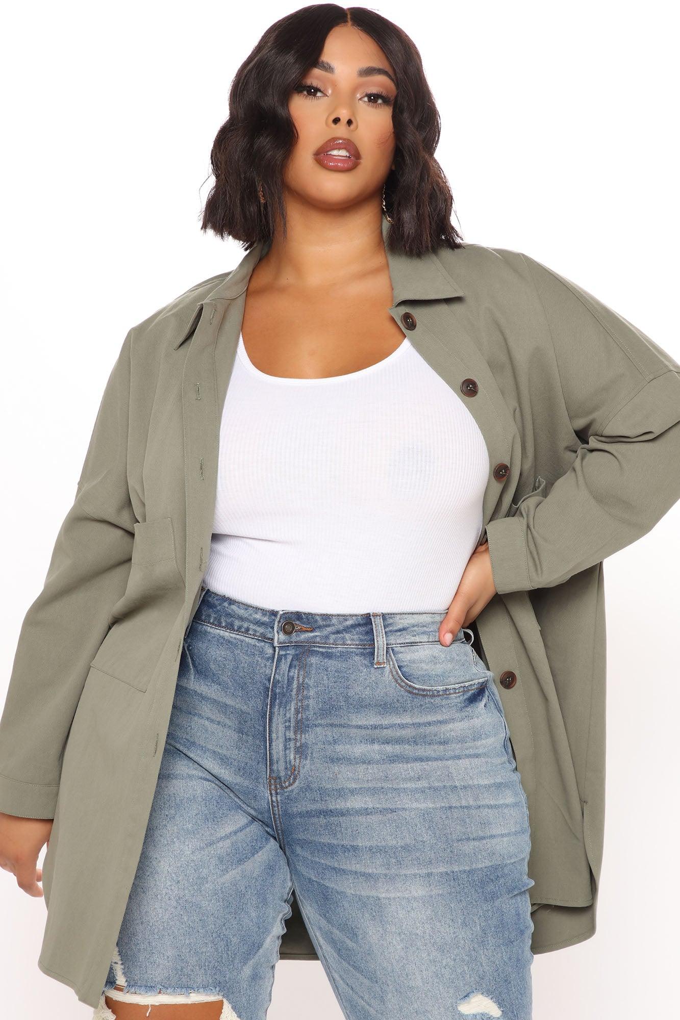 Daleyza Shacket - Olive Product Image