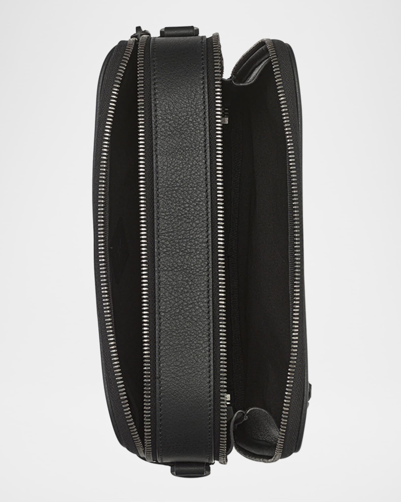 Men's Small Embossed Leather Crossbody Bag Product Image