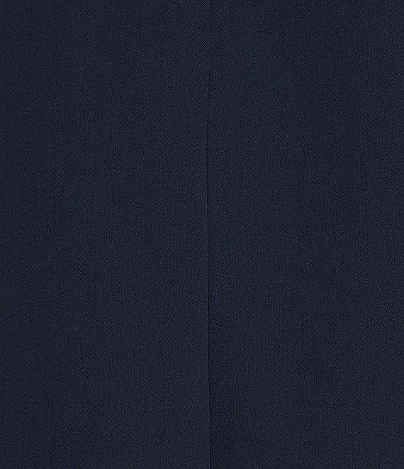 Caroline Rose Matte Crepe Crew Neck 3/4 Sleeve Pocketed Shift Dress Product Image