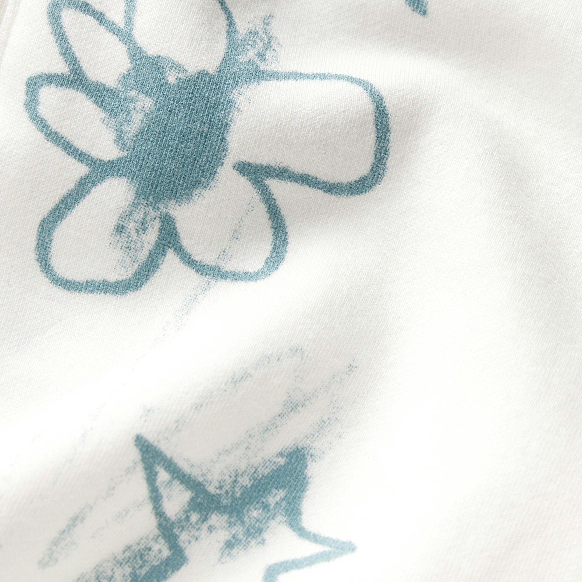 COTTON FLEECE CLASSIC STRAIGHT LEG PANT | MARBLE MULTI DOODLE PRINT Product Image