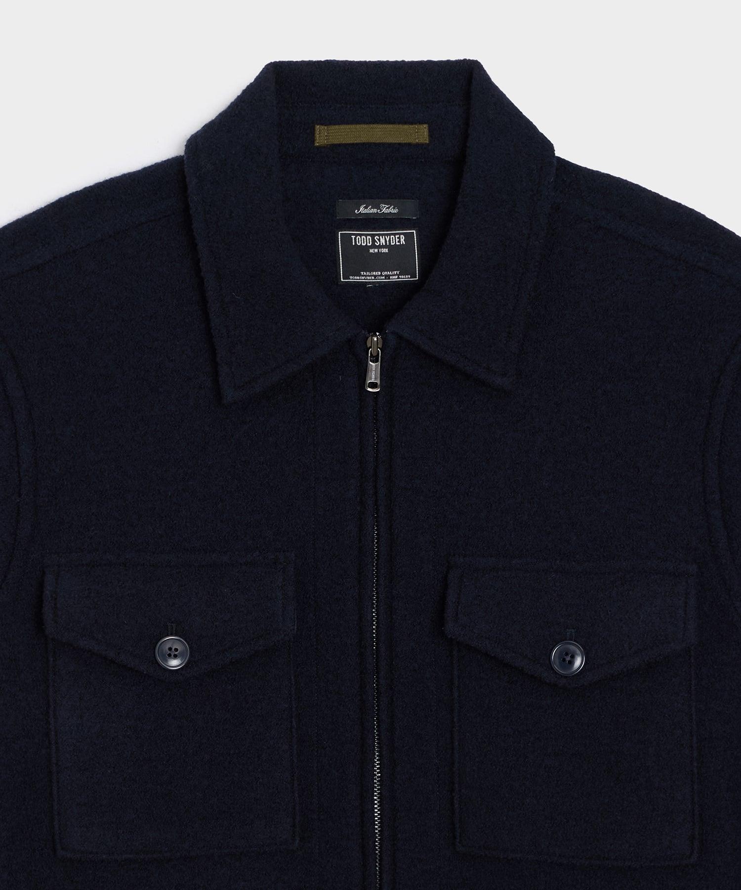 Italian Boiled Wool Full-Zip CPO Jacket Product Image