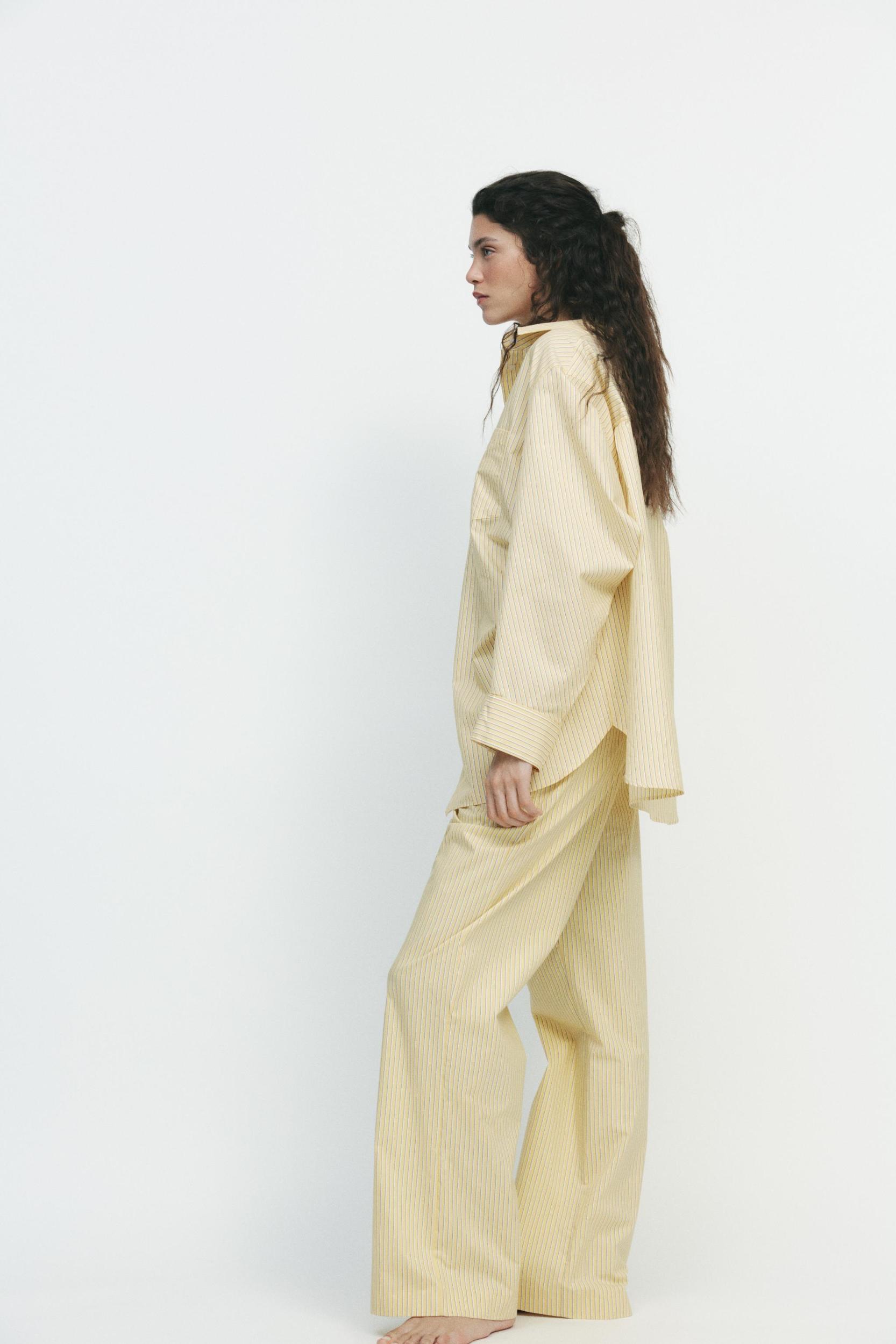 OVERSIZED STRIPED POPLIN SHIRT Product Image