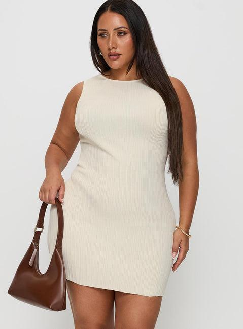 Mayok Mini Dress Cream Curve Product Image