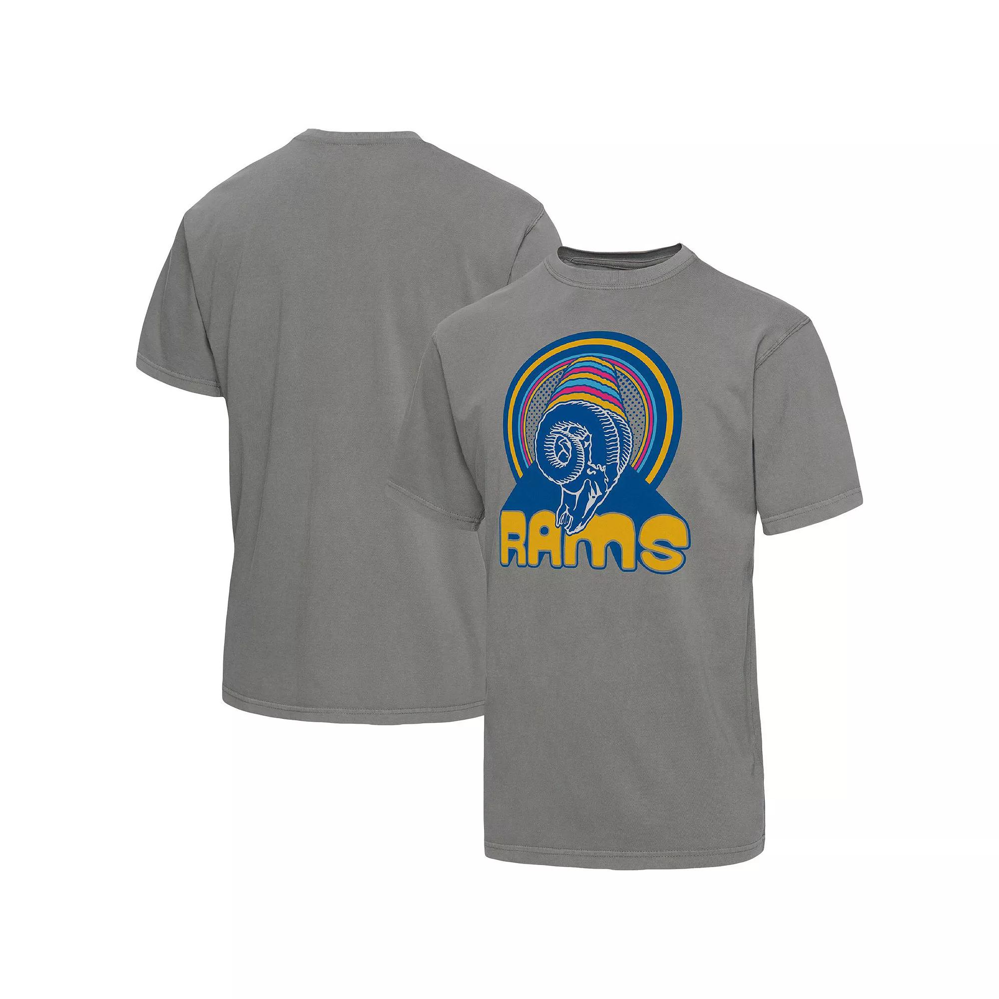 Men's Junk Food Graphite Los Angeles Rams Wonderland Infinity Vibe T-Shirt,  Product Image