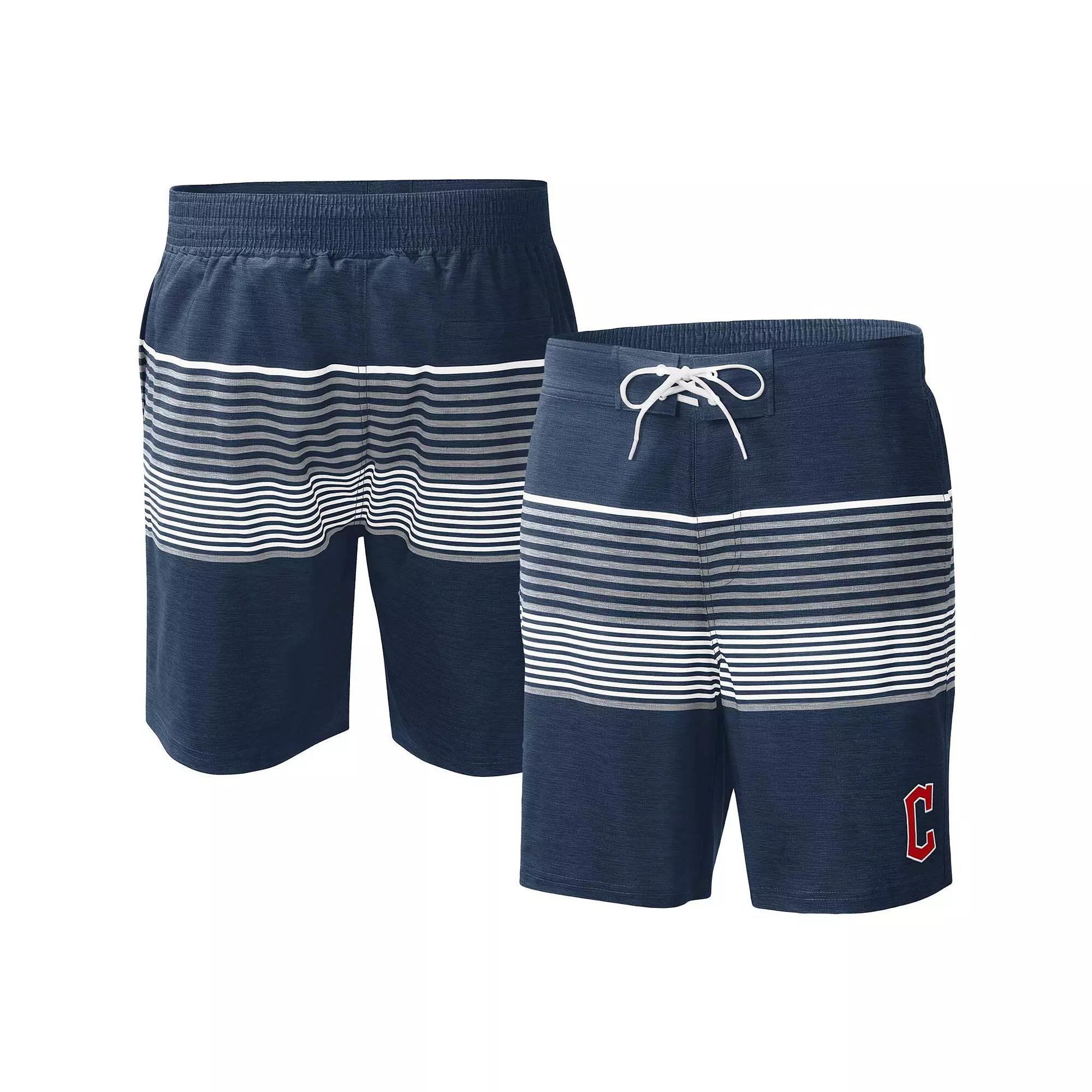 Men's G-III Sports by Carl Banks Navy Cleveland Guardians Coastline Volley Swim Shorts, Size: Small, Grd Blue Product Image